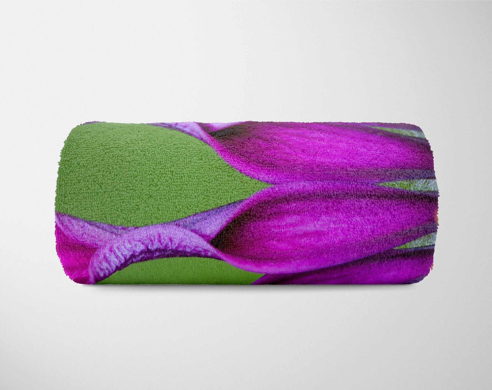 Blüte, Art Strandhandtuch Schöne Handtücher Fotomotiv Saunatuch Handtuch Sinus Blume (1-St), mit Baumwolle-Polyester-Mix Kuscheldecke Handtuch