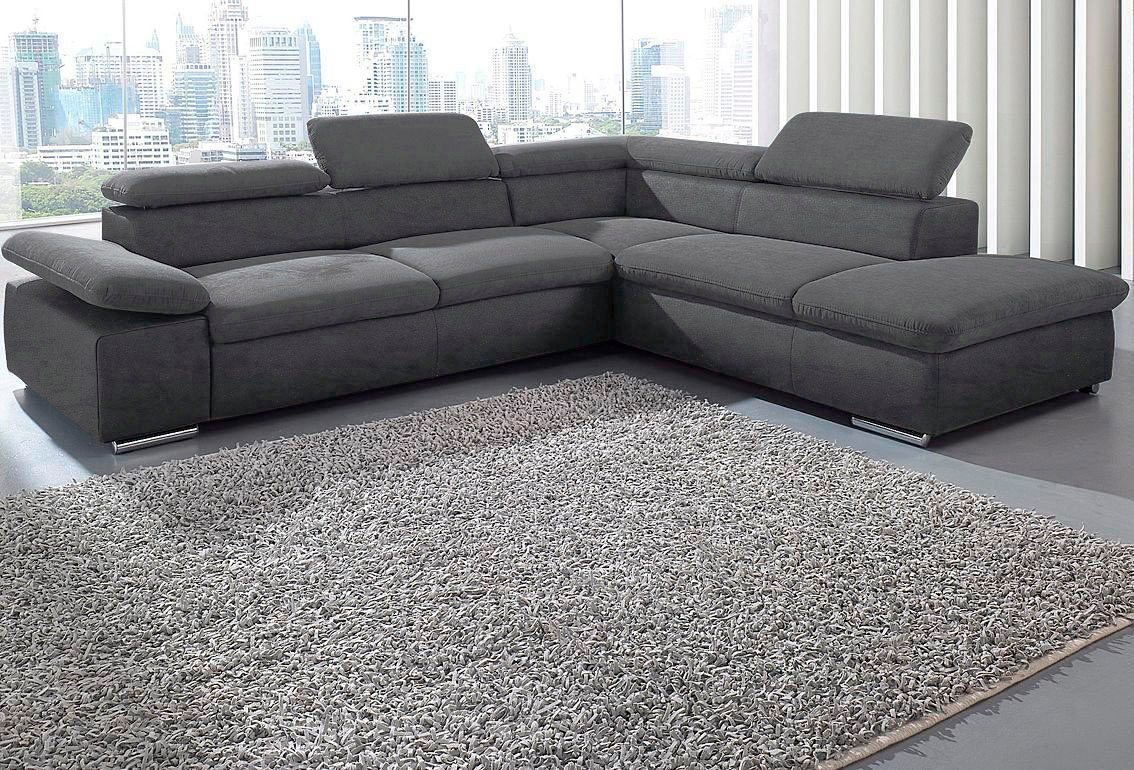 sit&more Ecksofa Valentine L-Form, B: 272 cm, mit Arm- & Kopfteilverstellung, optional mit Bettfunktion