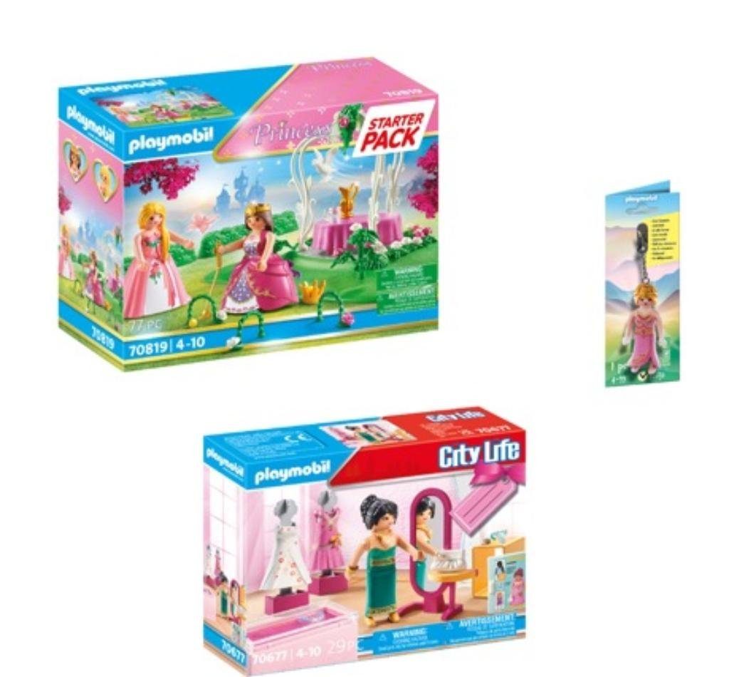 Playmobil® Konstruktions-Spielset 3er Set: 70819 Starter Pack  Prinzessinnengarten +