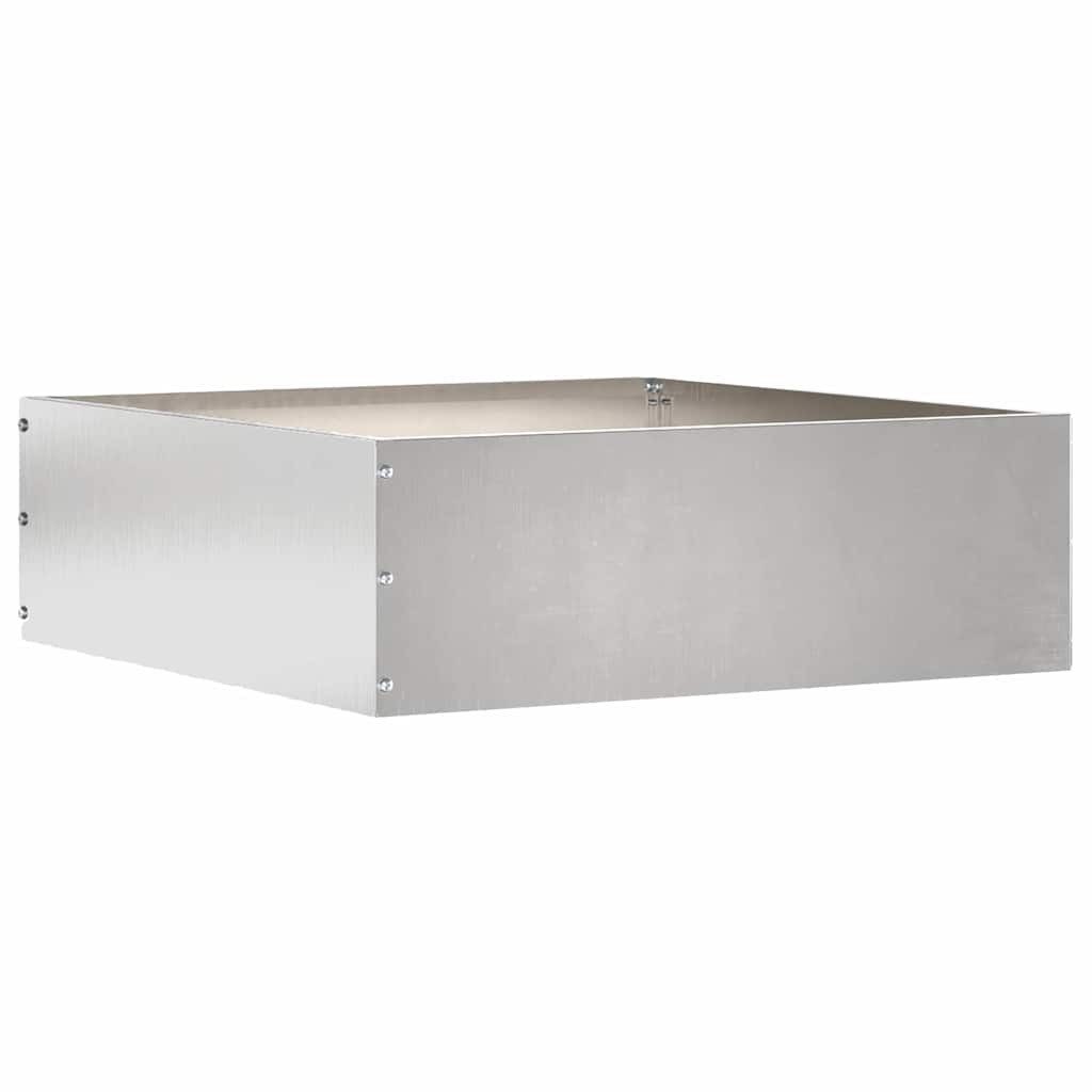 vidaXL Beetumrandung Raseneinfassung 6 Stk. 40 x 40 x 13 cm Edelstahl Silber