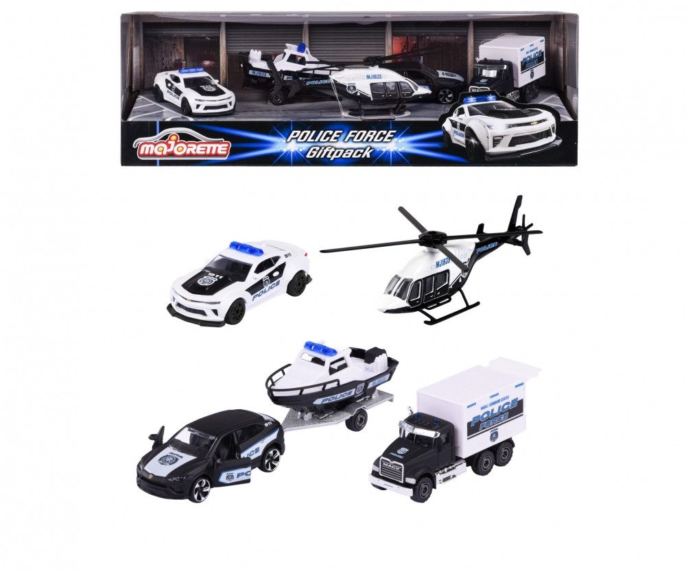 majORETTE Spielzeug-Auto Majorette Police Force 4 Pieces Giftpack