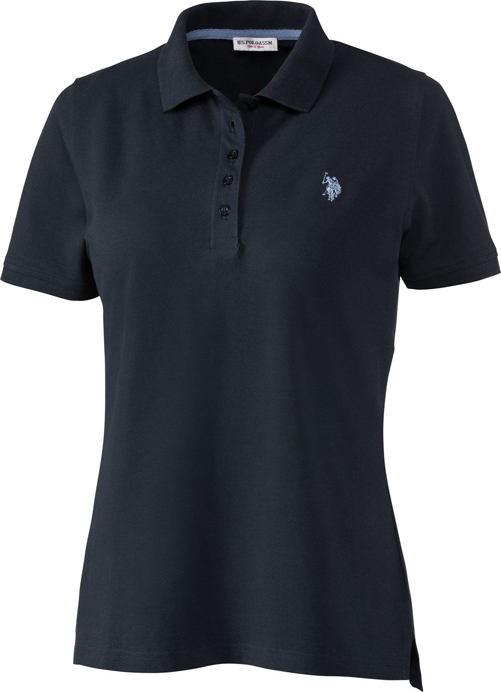 U.S. Polo Assn. Poloshirt Stretch-Piqué mit taillierte Passform