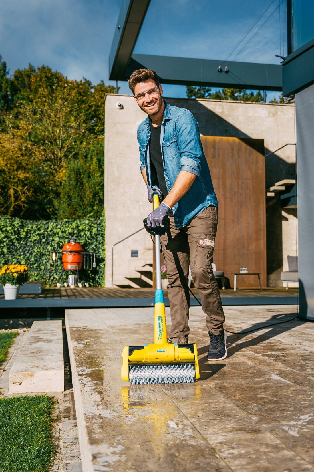 Gloria Elektro-Fugenbürste MultiBrush XL Erweiterungs-Set mit Steinbürste – 32 cm Arbeitsbreite – Bild 5 von 5