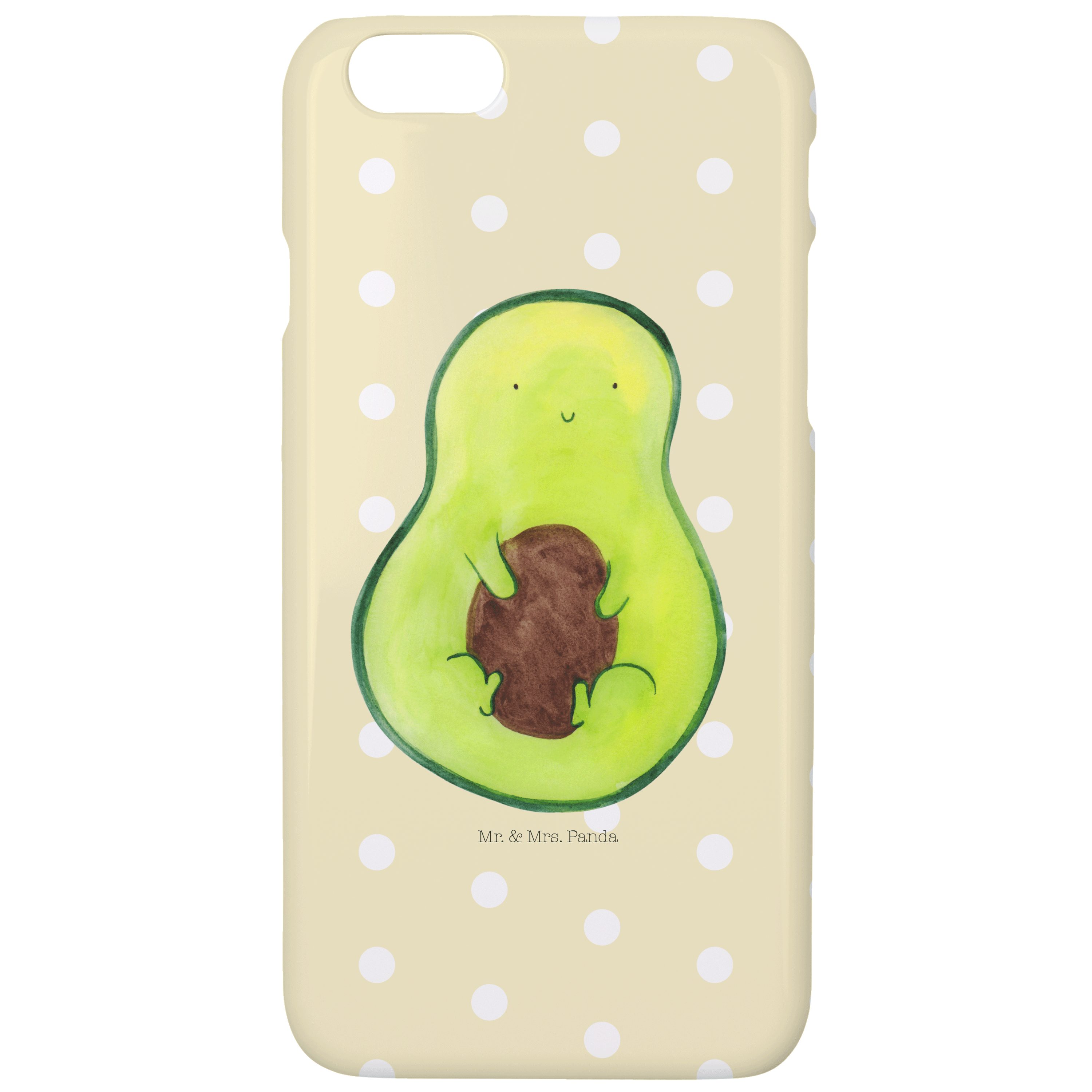 Mr. & Mrs. Panda Handyhülle »Avocado mit Kern Gelb Pastell Geschenk