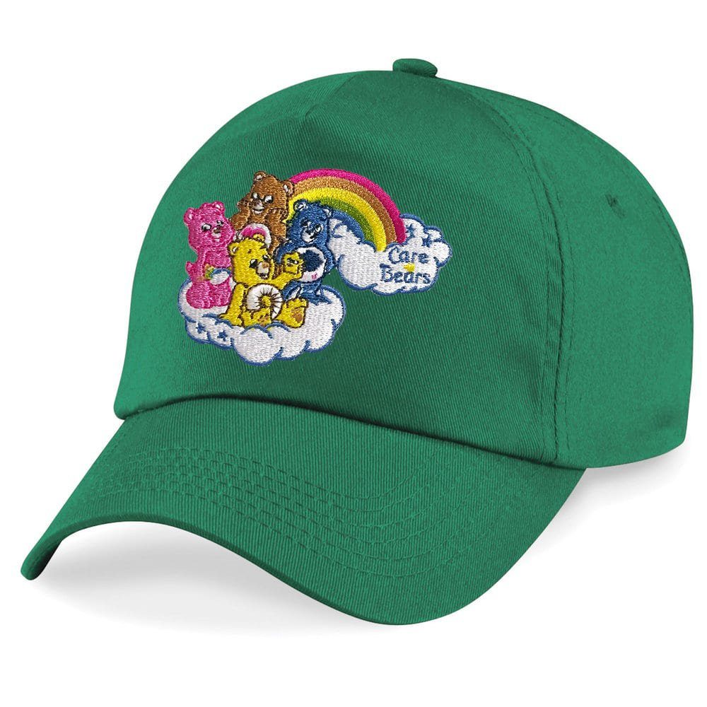 Blondie & Brownie Baseball Cap Kinder Glücksbärchis Care Bears Patch Stick Hab Dich Lieb one Size Maigrün