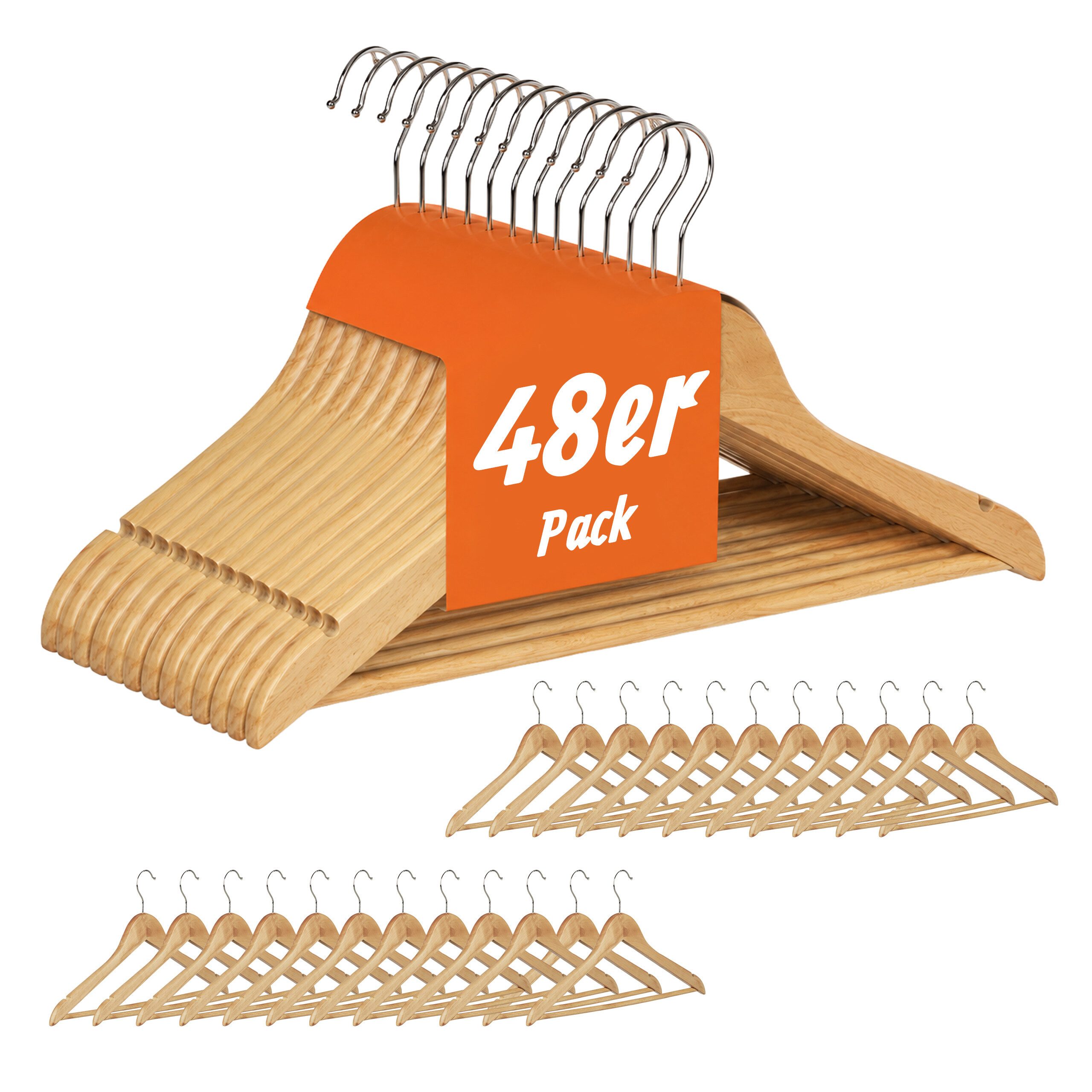 relaxdays Kleiderbügel Set, (48er Set, 48-tlg), 48er Pack
