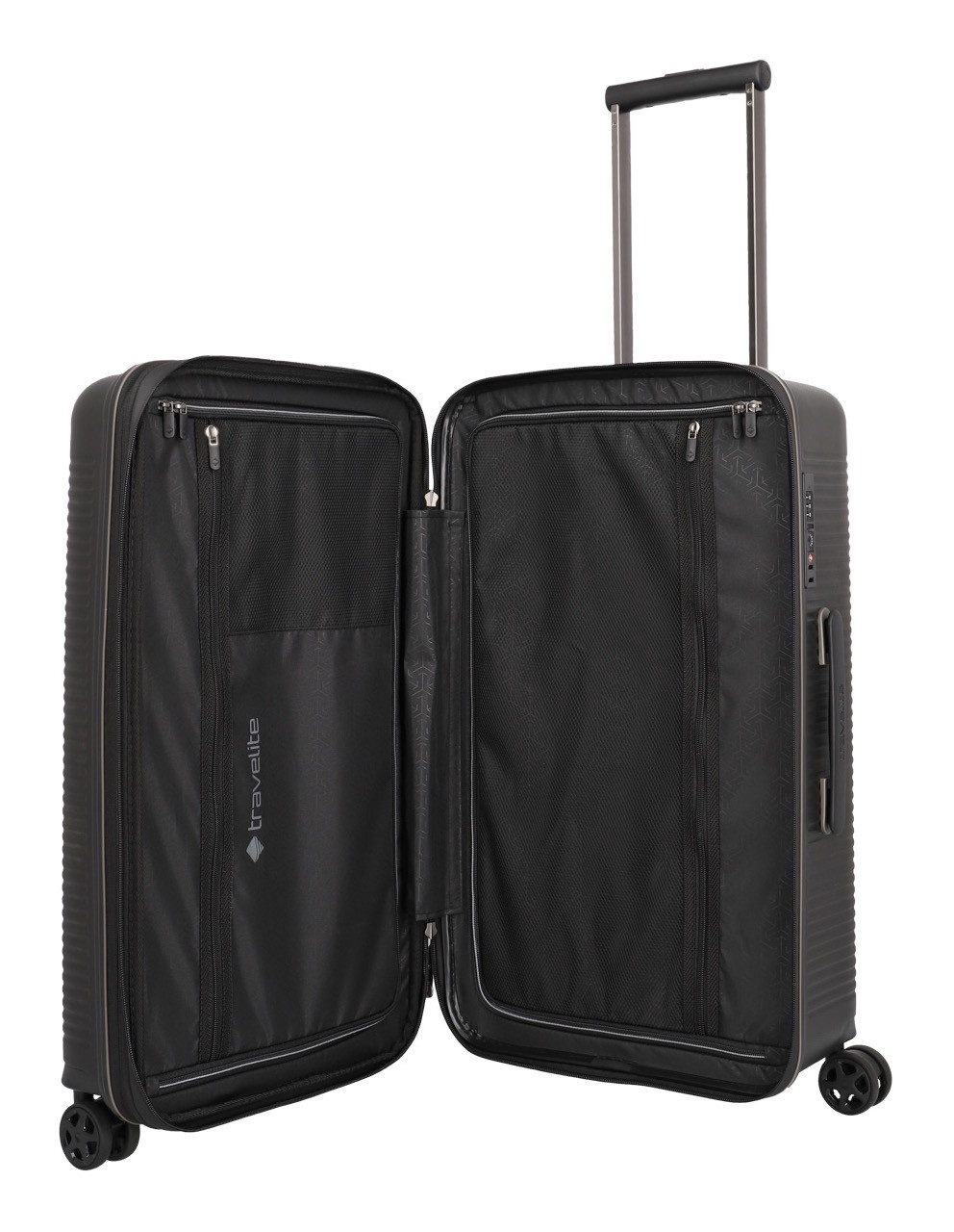 travelite Hartschalen-Trolley ROOMER Trunk Reisekoffer Hartschale, 4 Rollen, TSA-Schloss – robustes Reisegepäck im Trunk-Design