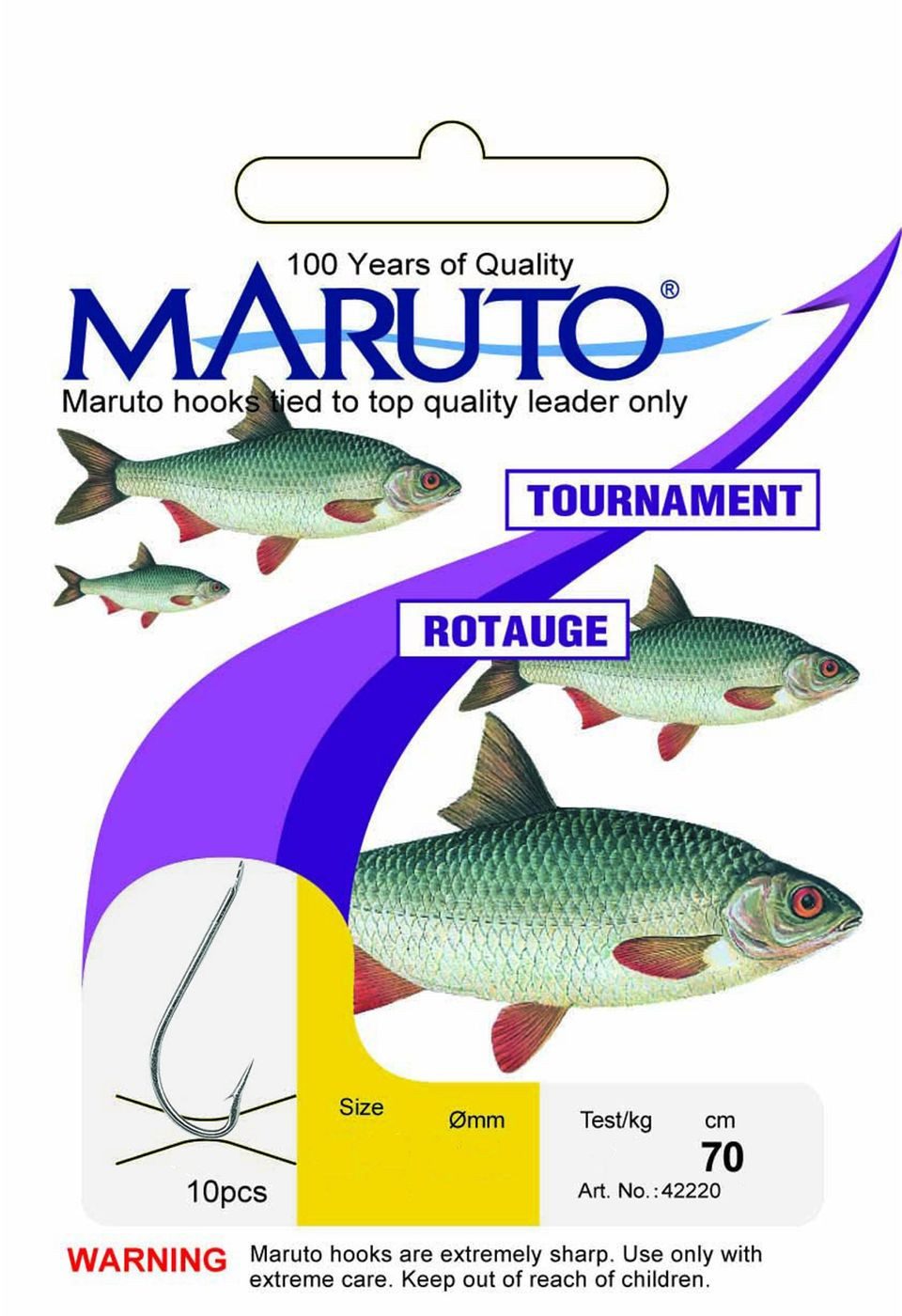 Stipphaken Maruto Stipp Rotaugenhaken gebunden silberfarben - 10 Angelhaken