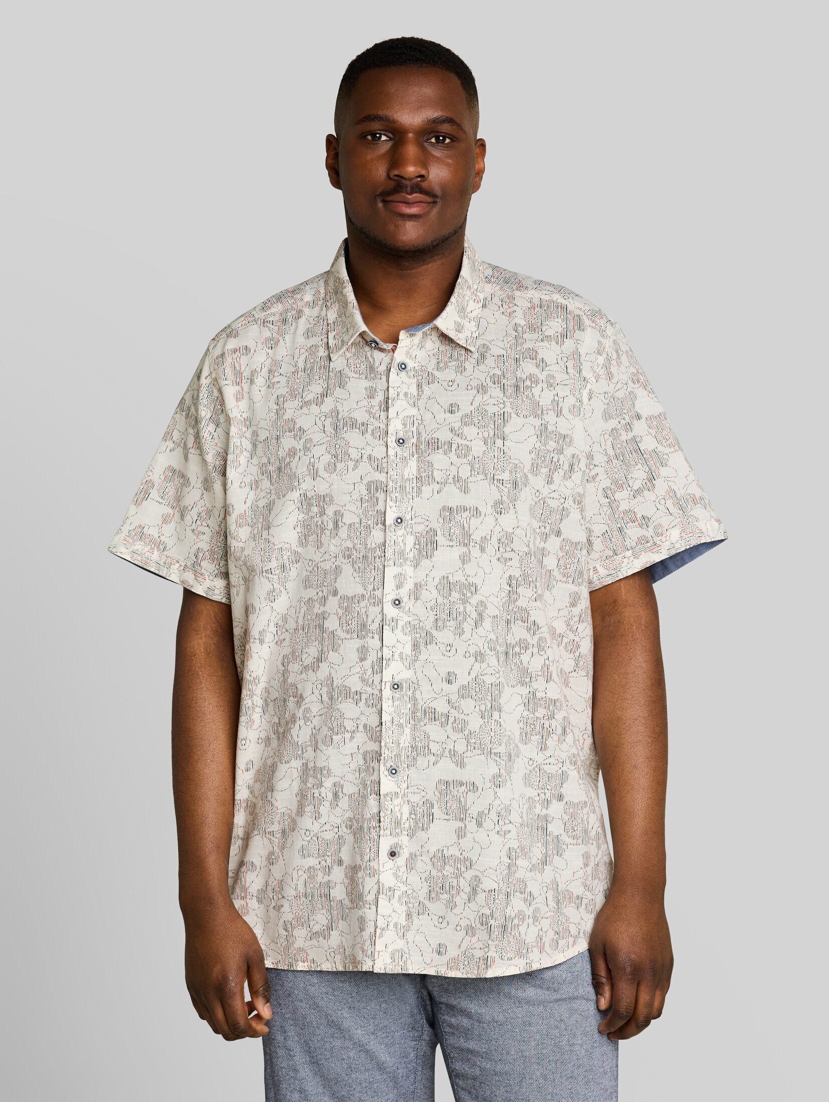 TOM TAILOR PLUS Kurzarmhemd Blusen & Shirts Plus Size - Kurzarmhemd mit Muster
