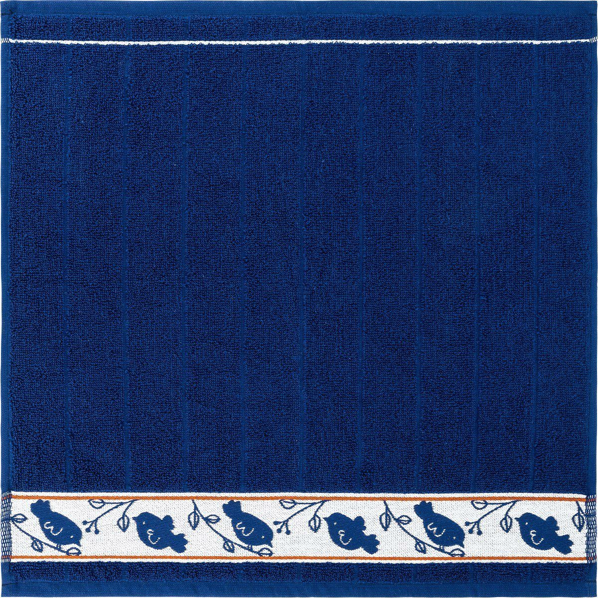 Kracht Geschirrtuch Piepmatz, (Set, 3-tlg., Frottee 3er Stück) Blau Pack Set), Baumwolle Küchenhandtücher ca.50x50cm (3