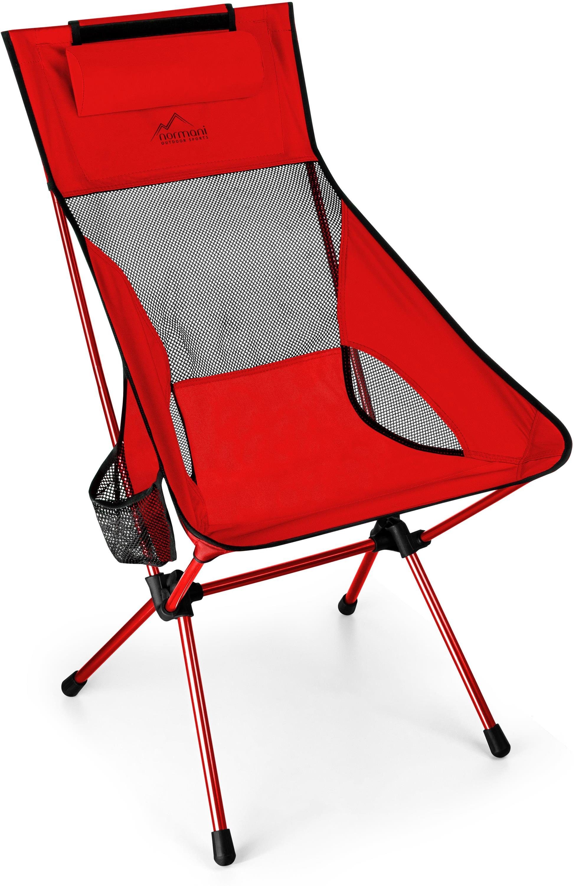 150 „Nemaska“, Capingsessel Belastbarkeit: Rot kg Campingstuhl Maximale Ultraleichter Faltstuhl Klappstuhl XXL normani - Outdoorstuhl Campingstuhl