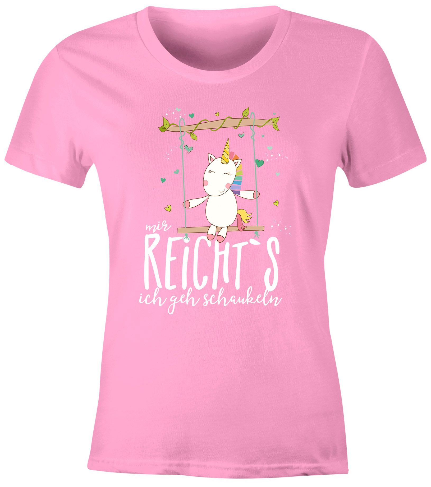 MoonWorks Print-Shirt Damen T-Shirt Einhorn auf günstig online kaufen