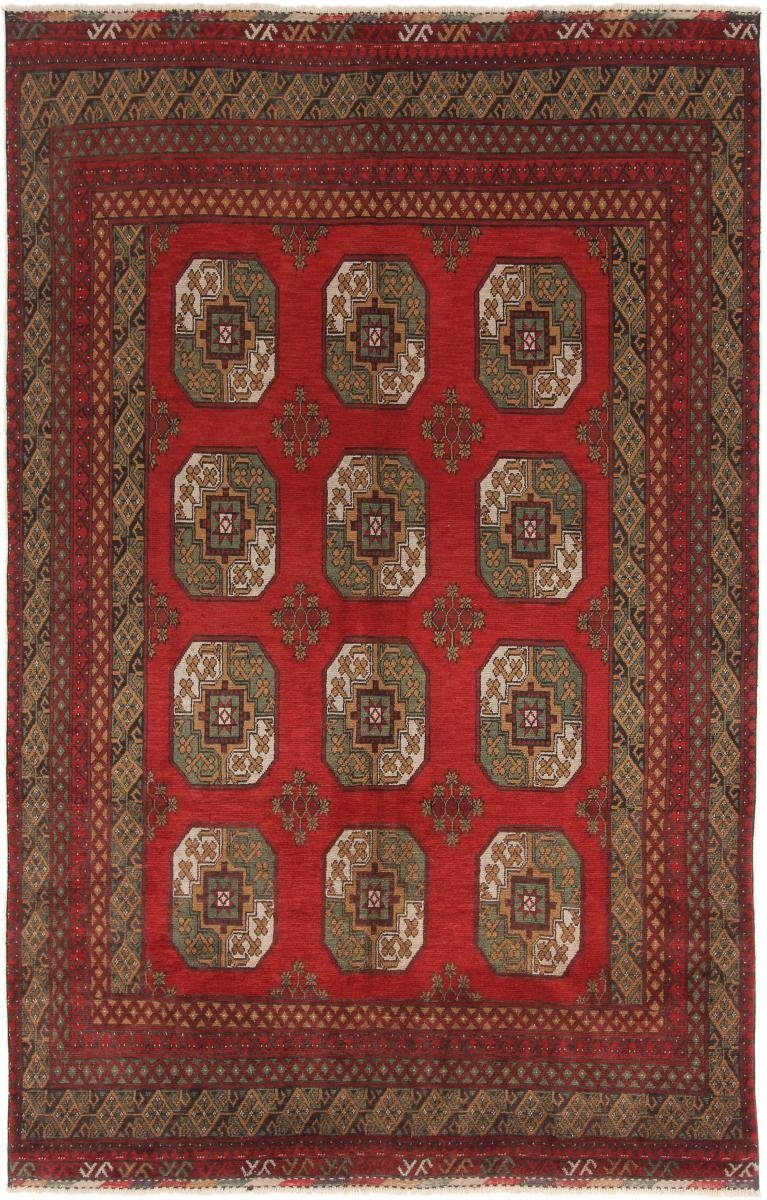 Orientteppich Afghan Akhche 194x303 Handgeknüpfter 6 Nain mm Orientteppich, Höhe: rechteckig, Trading