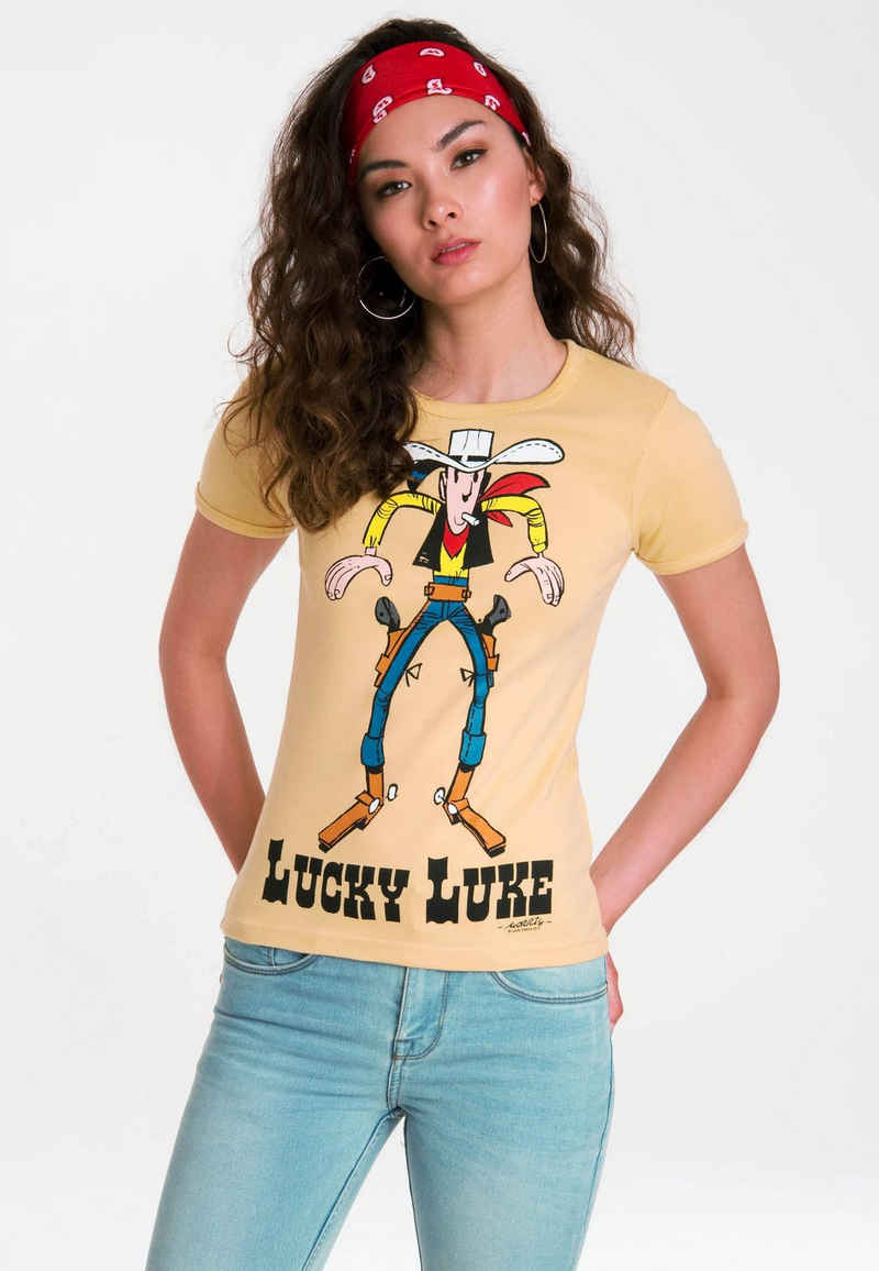 LOGOSHIRT T-Shirt Lucky Luke Showdown mit lizenziertem Originaldesign