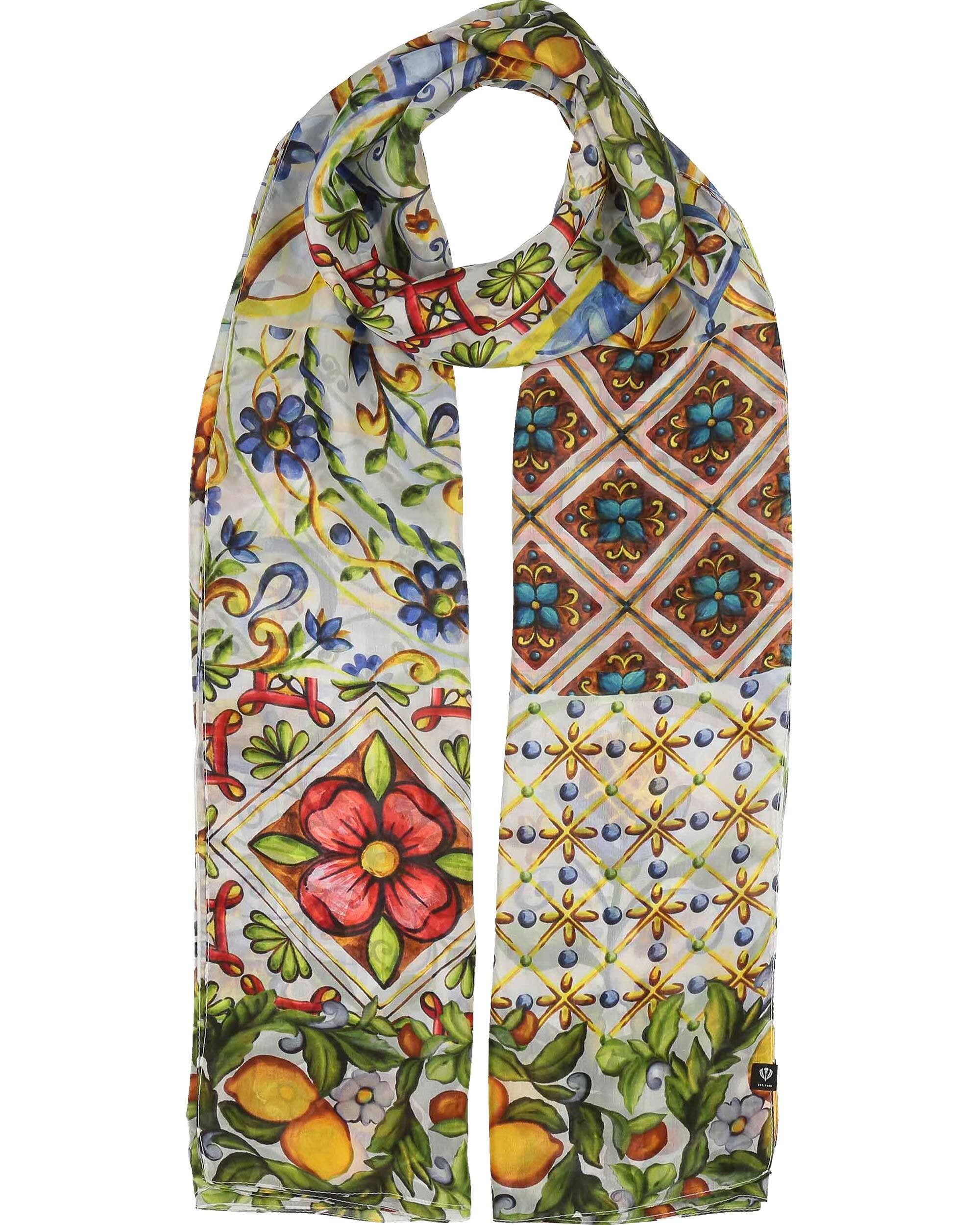 Fraas XXL-Schal XL-Seidenstola mit Mosaik-Design - vielseitig tragbar, (1, keine)