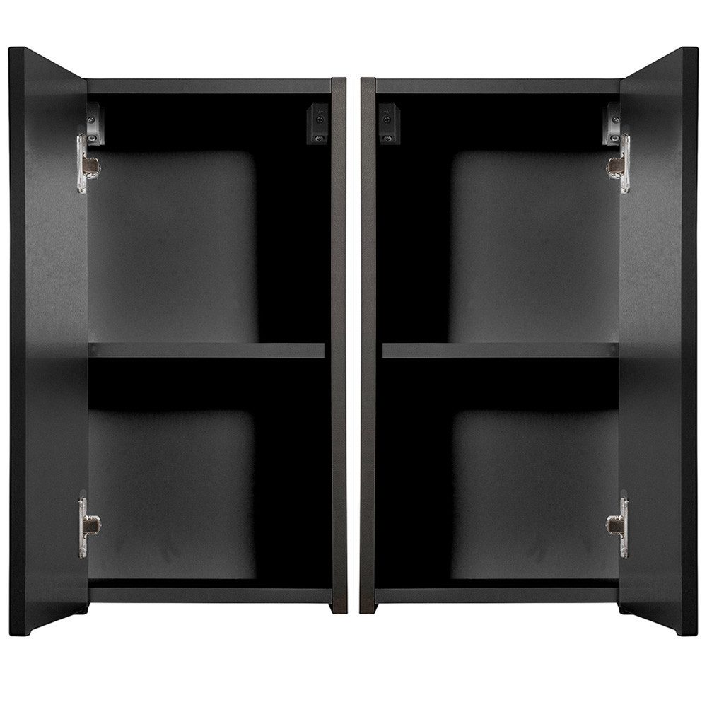 Lomadox Hängeschrank NEWPORT-56-BLACK 30cm Badschrank 1-türig schwarz geril günstig online kaufen