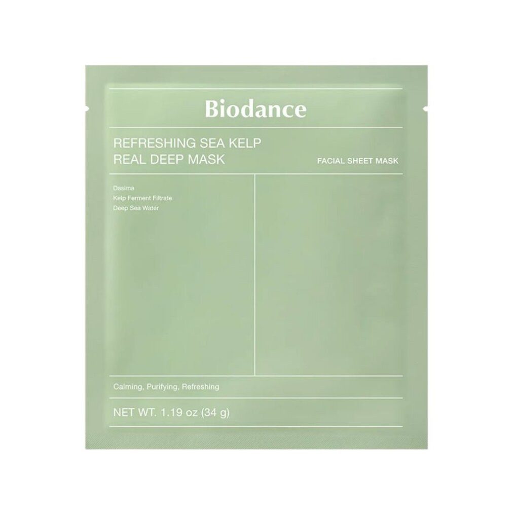Biodance Gesichtsmaske Beruhigende Gesichtsmaske Erfrischender Seetang (Real Deep Mask) 34 g