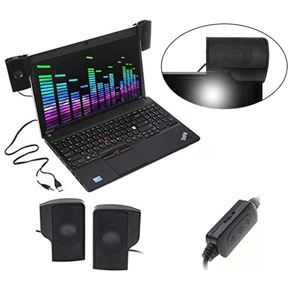 Bolwins P01C 6W mini tragbarer Laptop PC-Lautsprecher Notebook PC Lautsprecher 3.5mm über USB