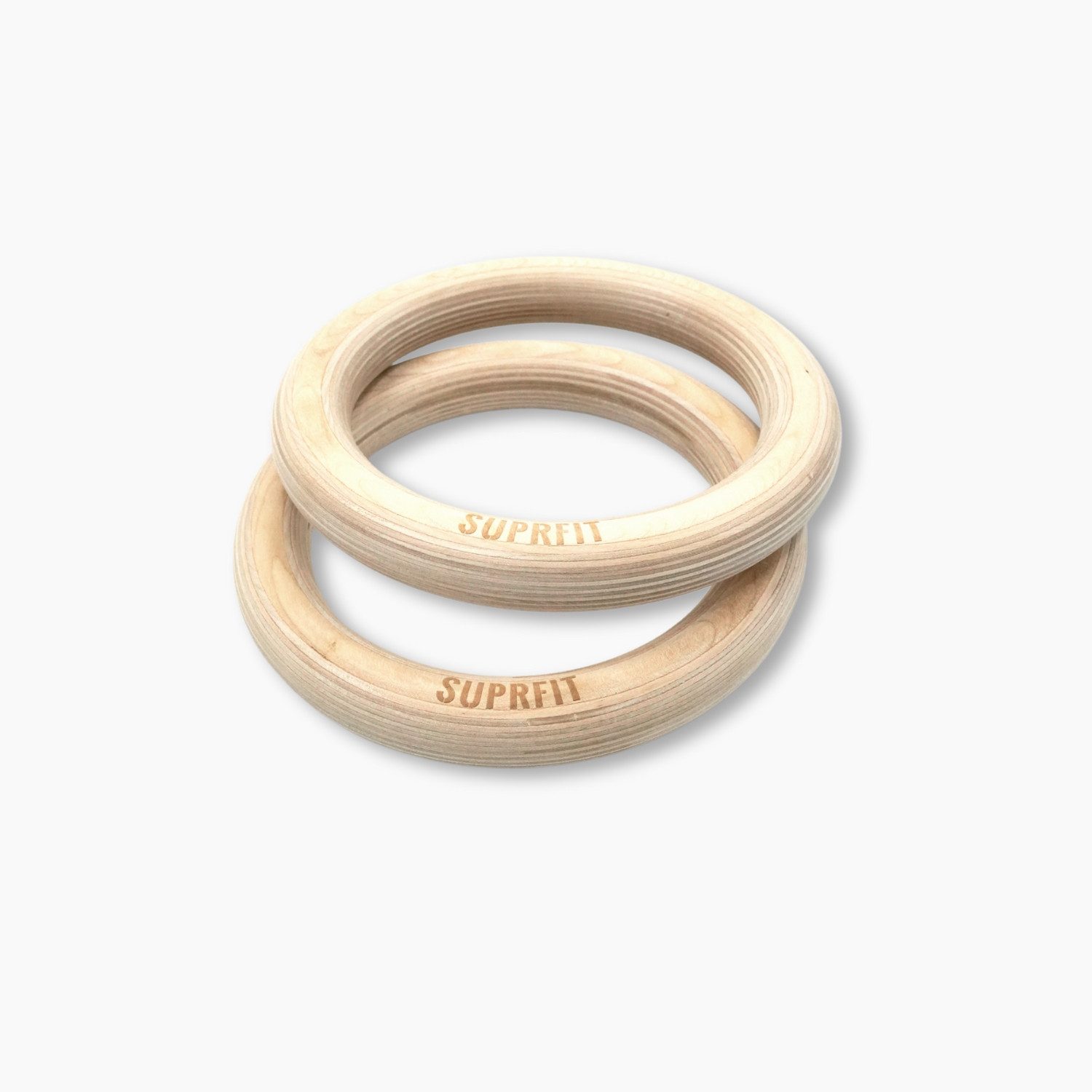 SF SUPRFIT Turnring Wooden Gym Rings - Holz 32mm, Perfekt für Crosstraining, Calisthenics & Gymnastics