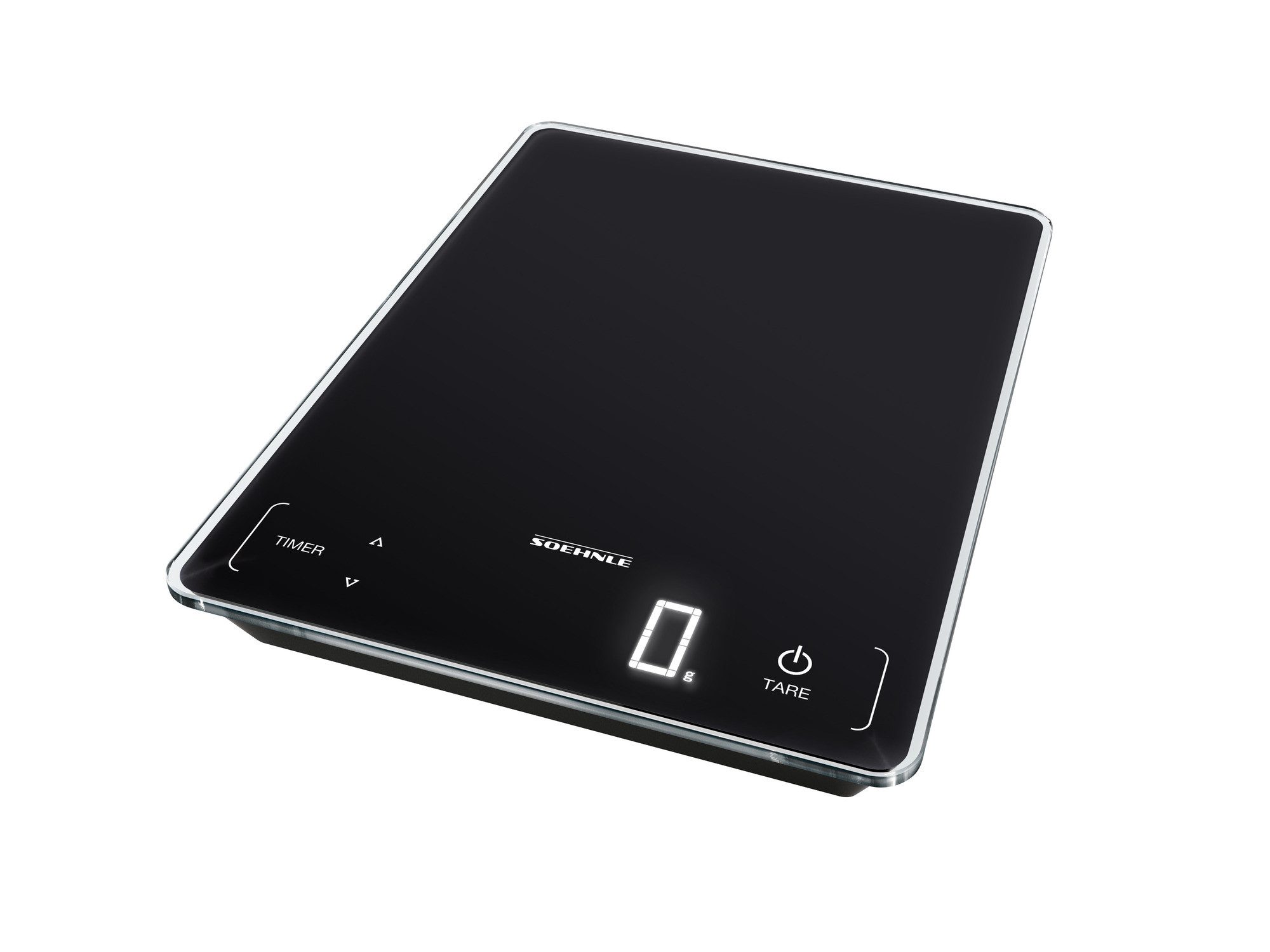 Soehnle Küchenwaage Page Profi 100, (1-tlg), LED-Anzeige, große Wiegefläche, bis 15kg, Zuwiegefunktion (Tara), g/lb