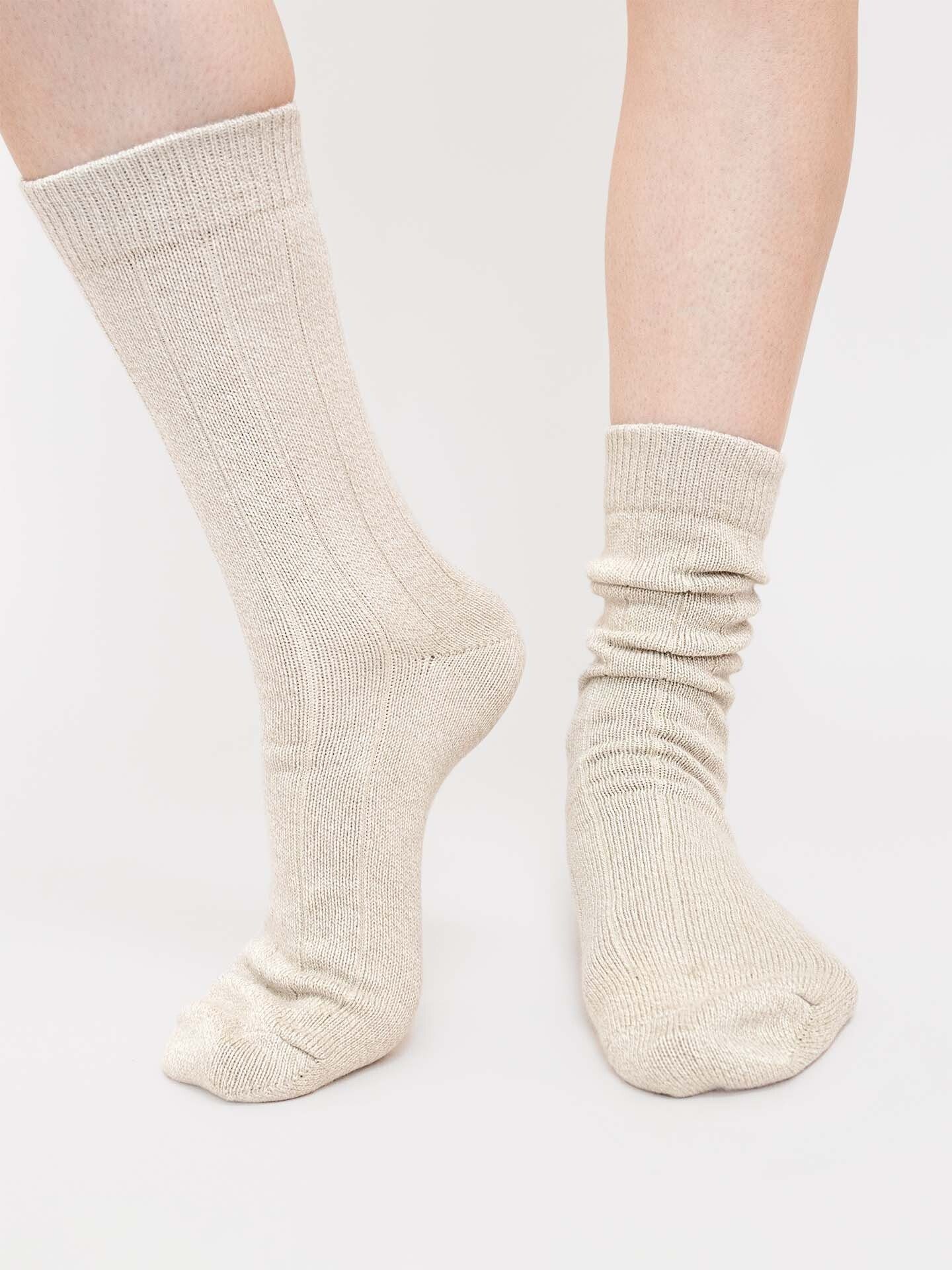 Erlich Textil Socken Astrid (2-Paar) sand