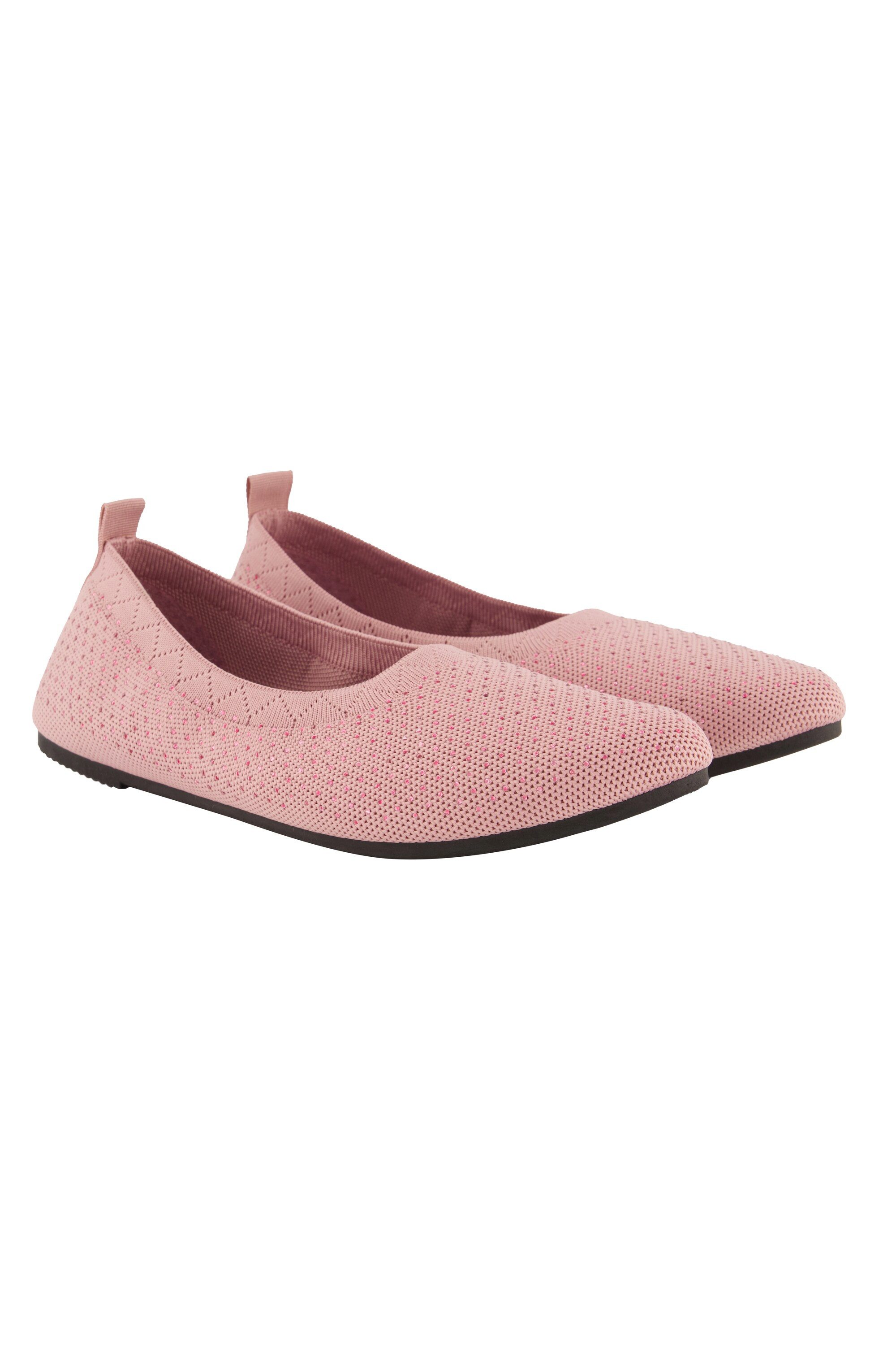 Ulla Popken Strick-Ballerinas Ziersteine Wechselfußbett Ballerina