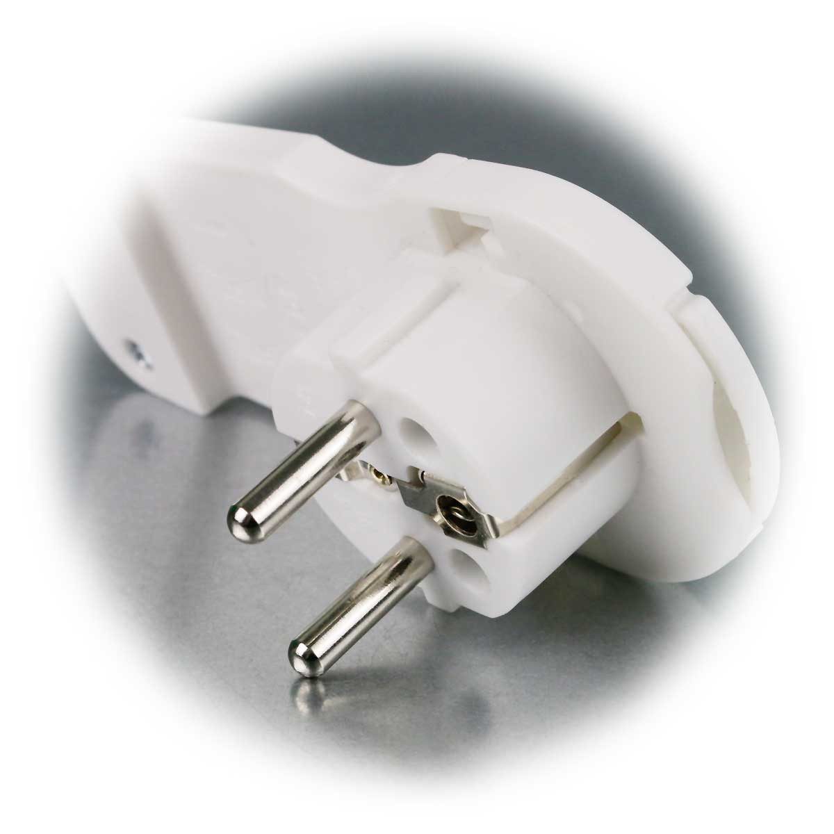 REV Schuko-Stecker REV-Flachstecker extra flach, 250V/16A, weiß