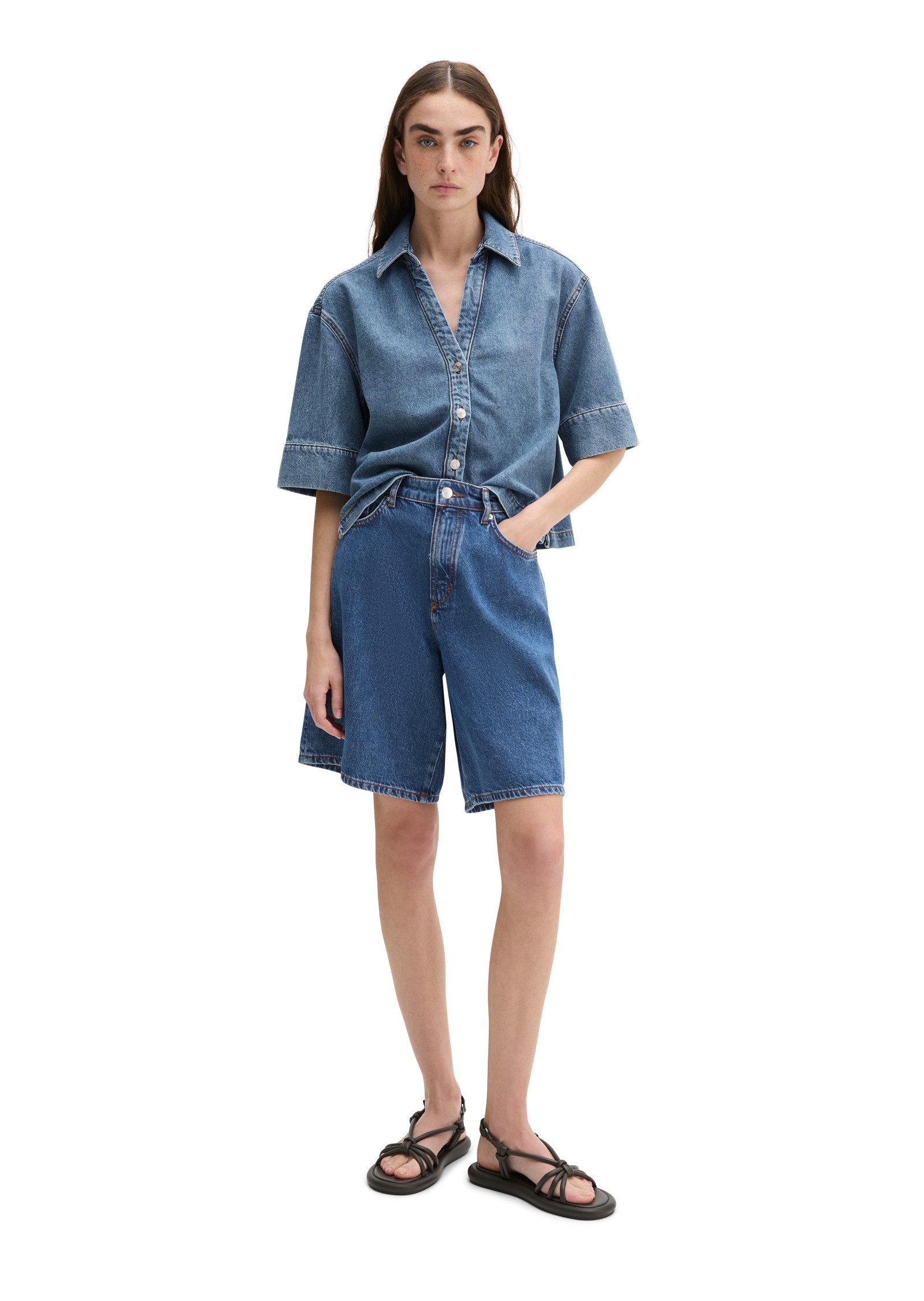 Marc O'Polo Jeansbluse aus Organic Cotton-Lyocell-Mix – Bild 5 von 5