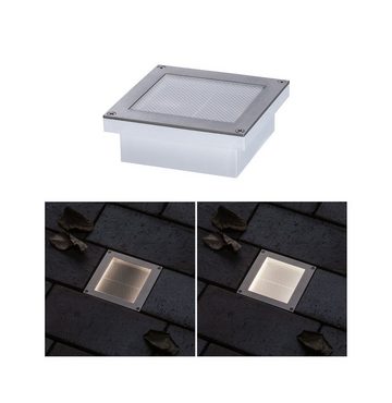 Paulmann LED Einbauleuchte Brick IP67 100x100mm 3000K 0,8W 25lm 230V Alu, Grau Metall, Edelstahl, LED fest integriert, Warmweiß, Bodeneinbauleuchte, Bewegungsmelder