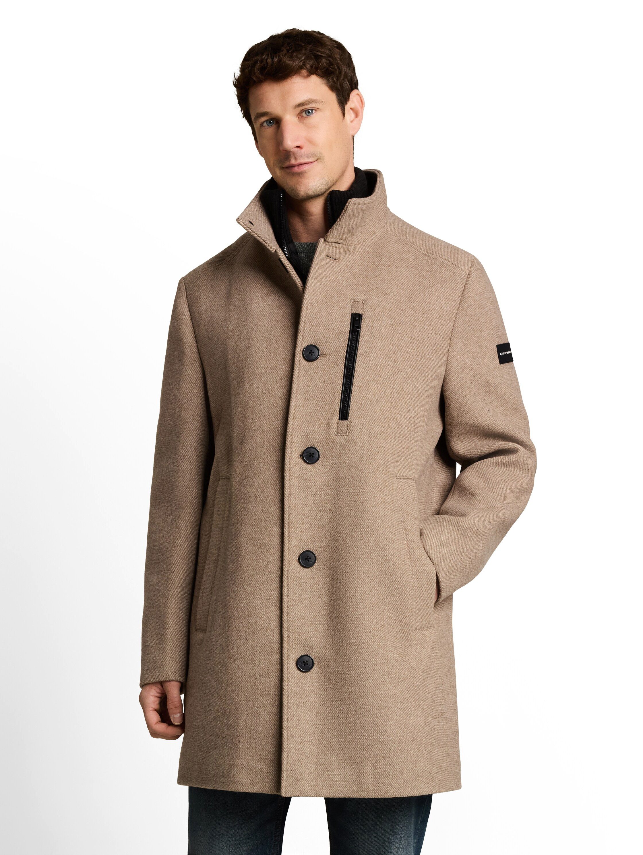 TOM TAILOR Wollmantel mit abnehmbarer Innenjacke