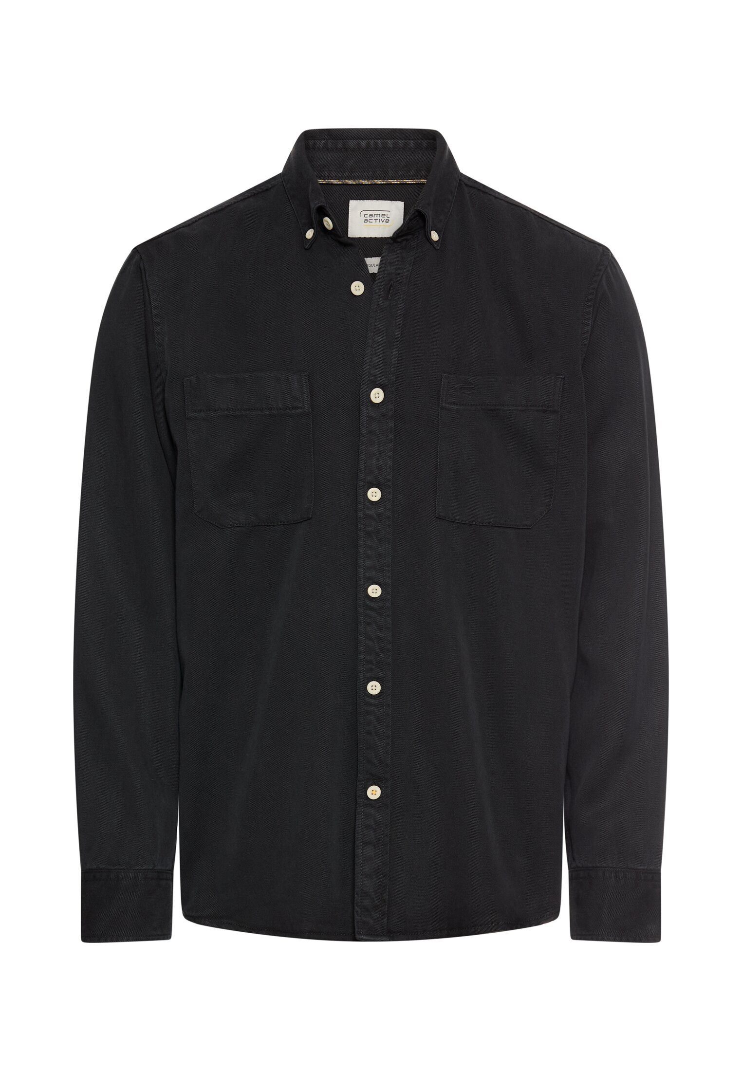 camel active Langarmhemd mit Brusttasche Langarm Button-Down Button-Down günstig online kaufen