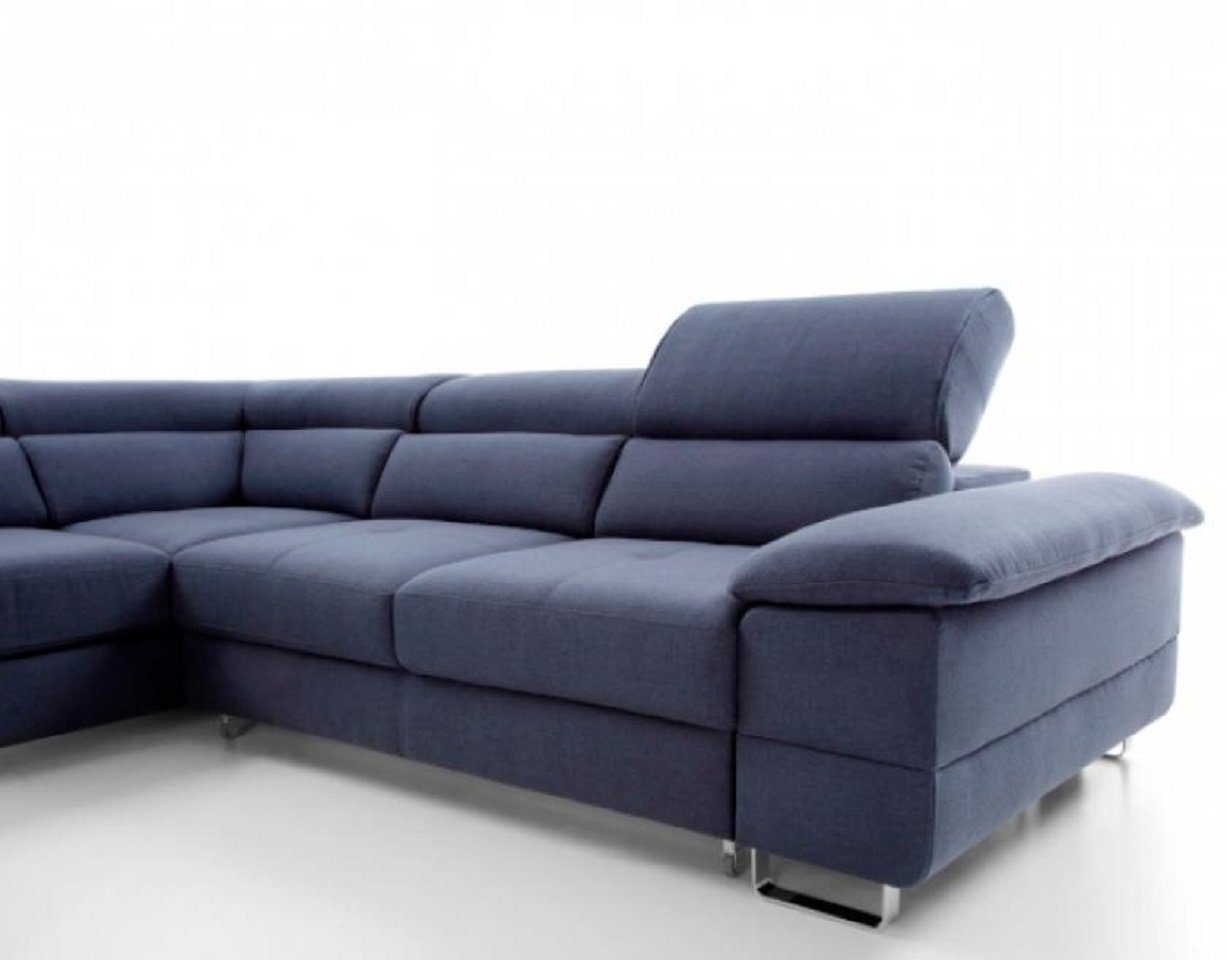 Ecksofa Sofa Made in Ecksofa JVmoebel Teile, Modern Couch Europe 2 Blau Form Sitz, Polstersofa 4 L