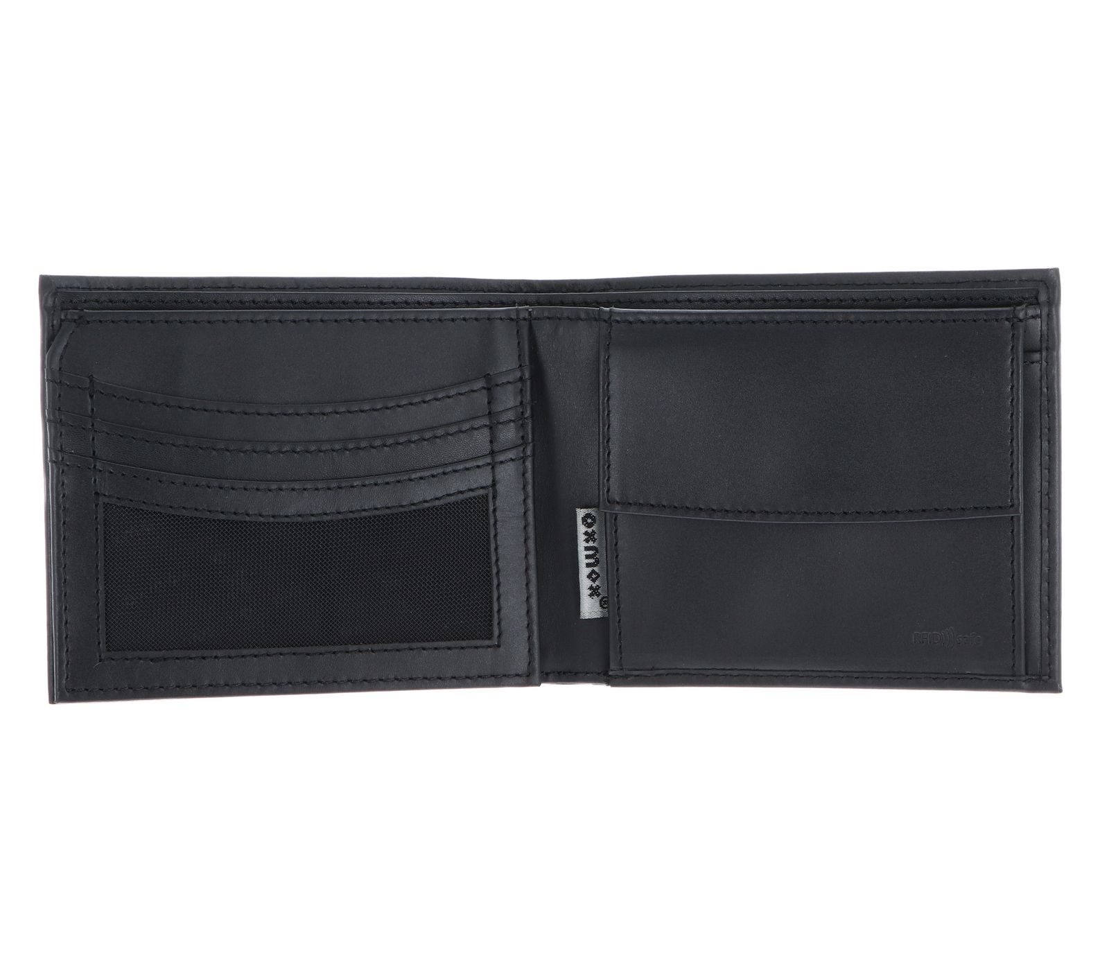 OXMOX Geldbörse Querscheinbörse, aus echtem Rindsleder mit RFID-Blocker Sch günstig online kaufen