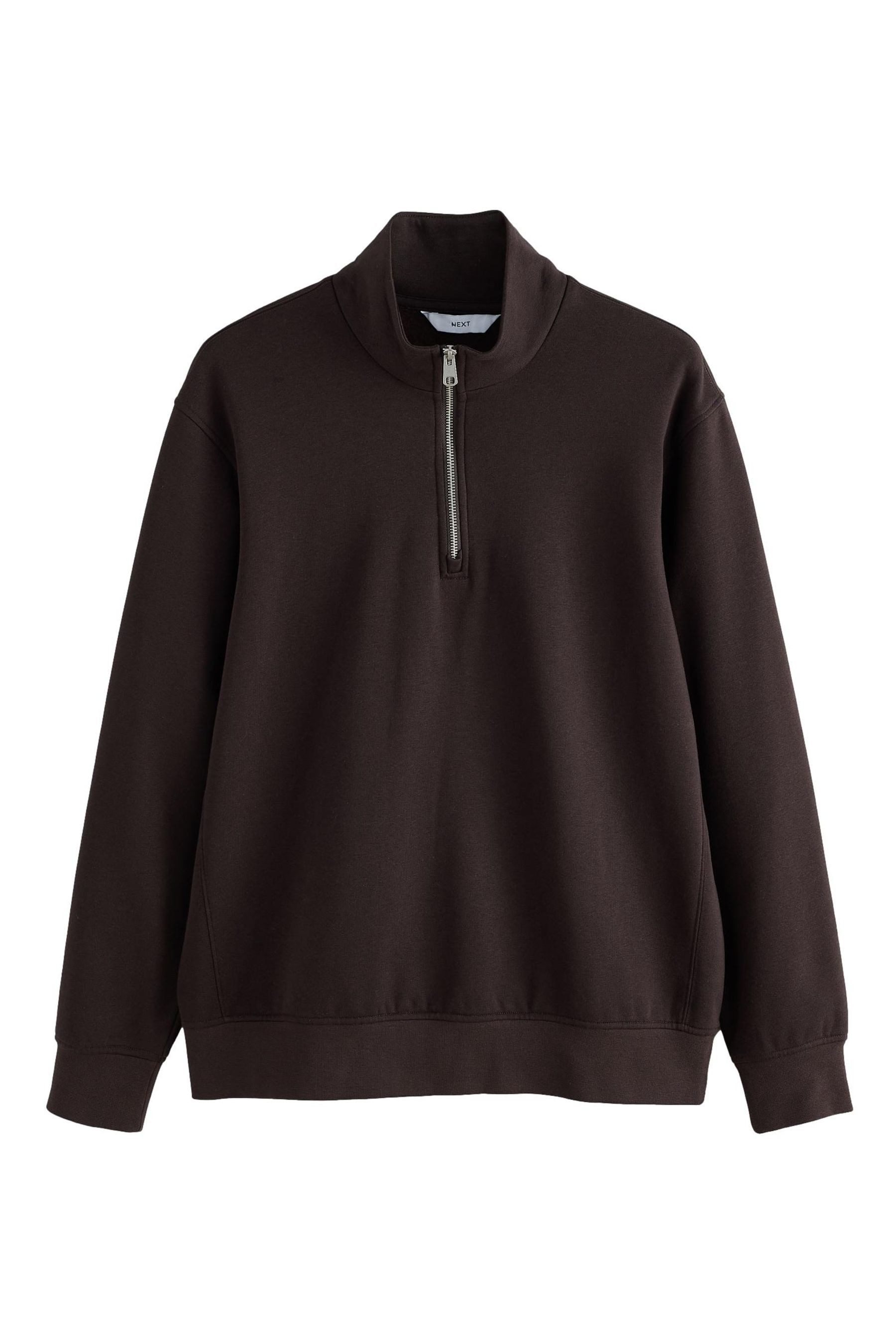 Next Sweater Sweatshirt mit 1/4-Reißverschluss und Baumwolle (1-tlg)