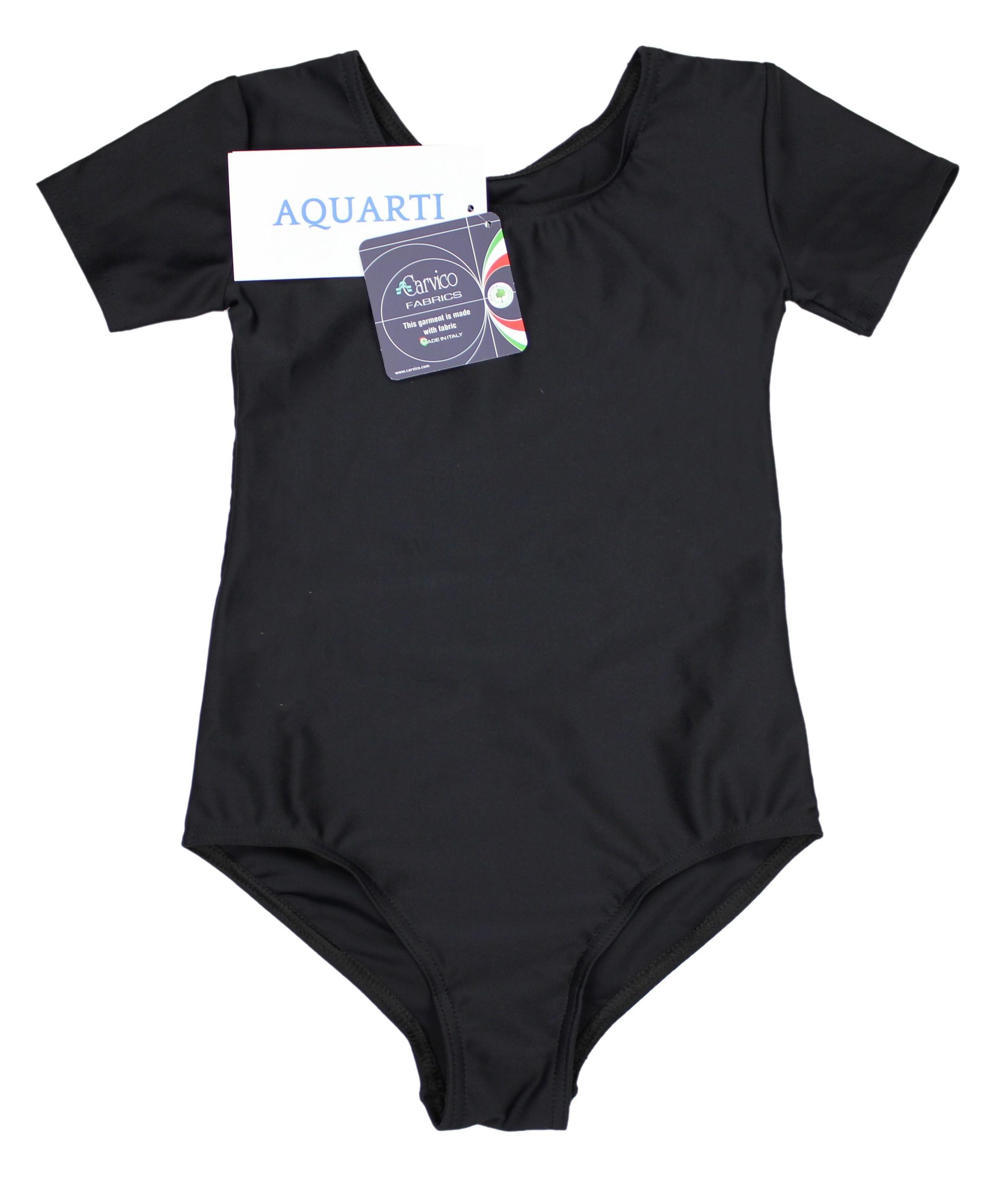 Aquarti Turnanzug Aquarti Mädchen Gymnastikanzug Kurzarm Ballett Trikot