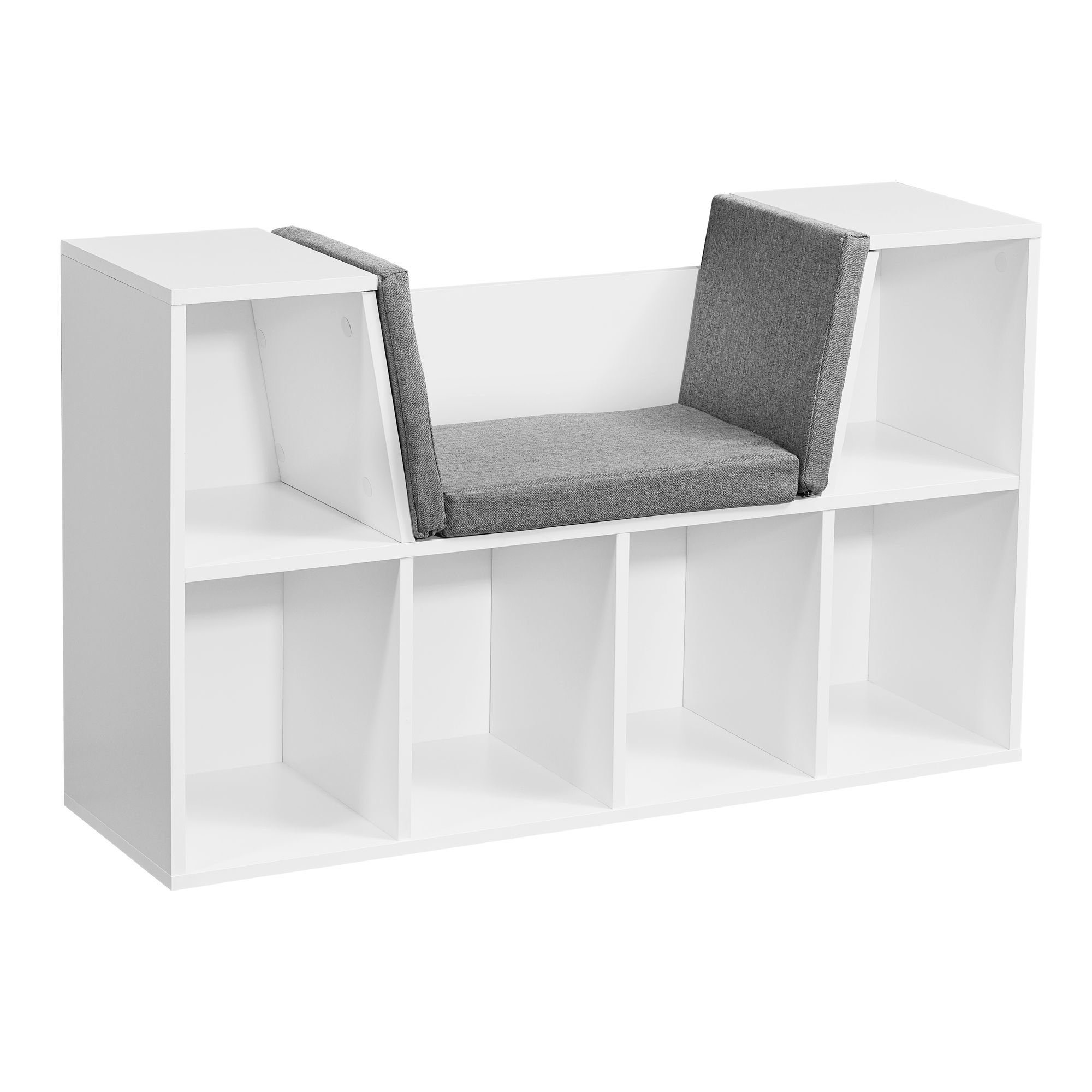 1 Standregal Modernes Standregal Regal Sitzregal cm lovingHome® Sitzfläche Matt, Stück, Standregal mit Design 101,5x61,5x30 Weiß