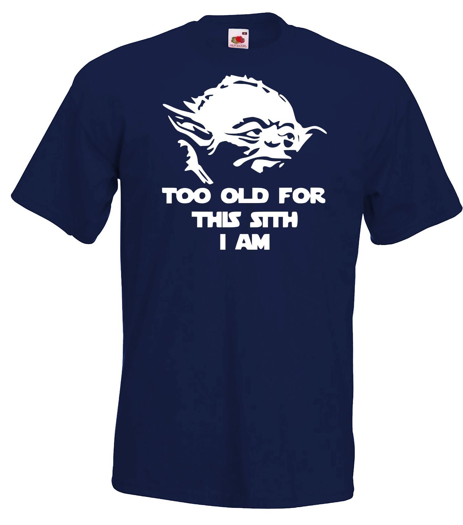 Youth Designz T-Shirt TooOldSith Herren T-Shirt mit trendigem Frontprint Navyblau