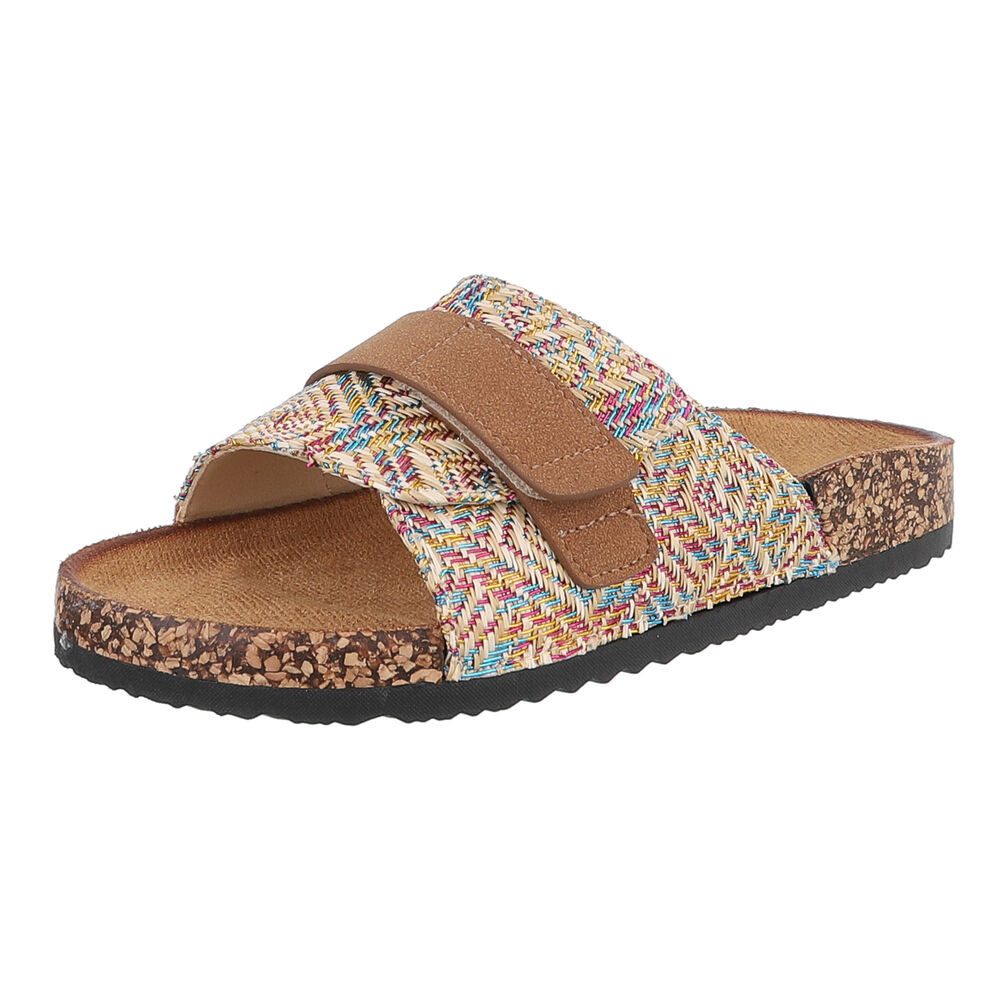 Ital-Design Bequeme Damenschuhe mit Klettverschluss für die Freizeit Pantol günstig online kaufen