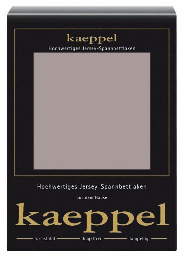 Kaeppel Spannbettlaken Single Jersey Mako Elasthan, Jersey-Elasthan, Gummizug: rundum, (1 Stück), aus 97% Baumwolle und 3% Elasthan