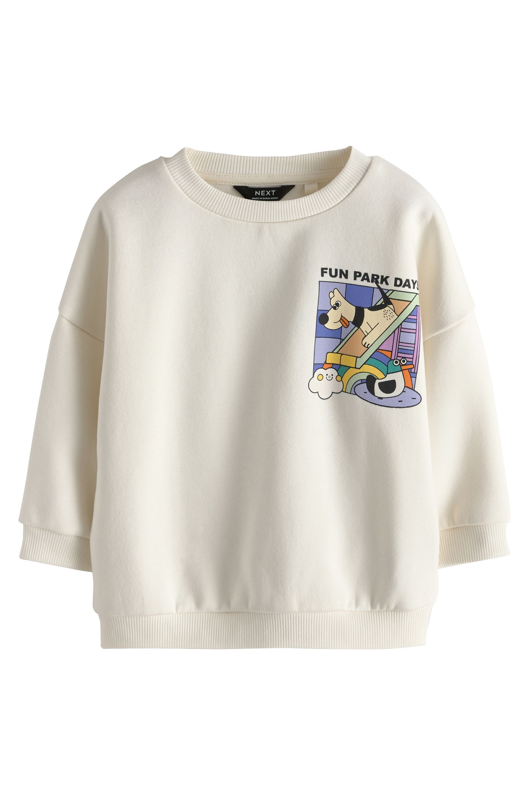 Next Sweater Sweatshirt mit Rundhalsausschnitt und Print (1-tlg)
