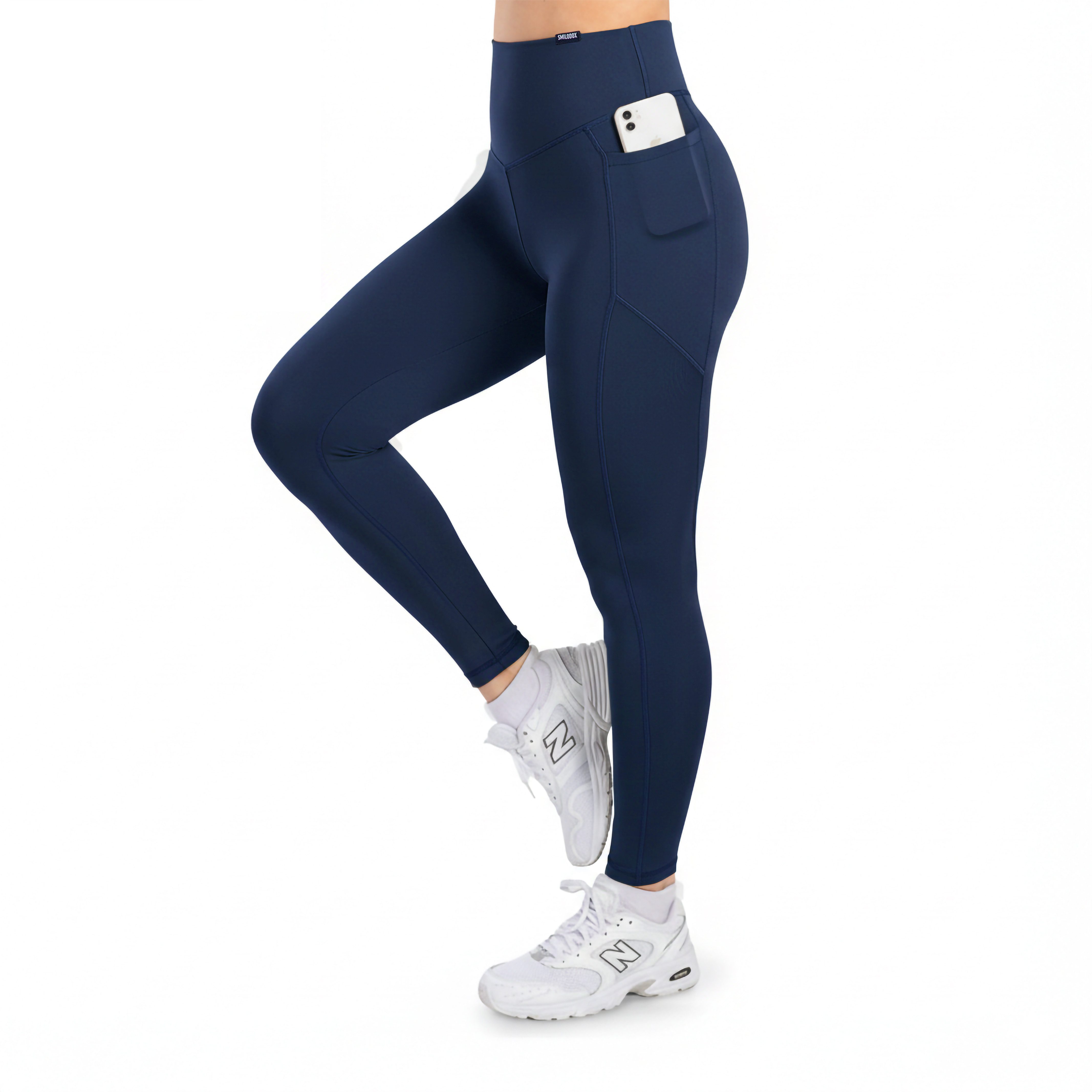 Smilodox Leggings SoftFeel Leticia, High Waist Yogahose mit seitlichen Taschen, Yoga atmungsaktiv, schnelltrocknend, 4-Wege-Stretch, Feuchtigkeitsabweisend