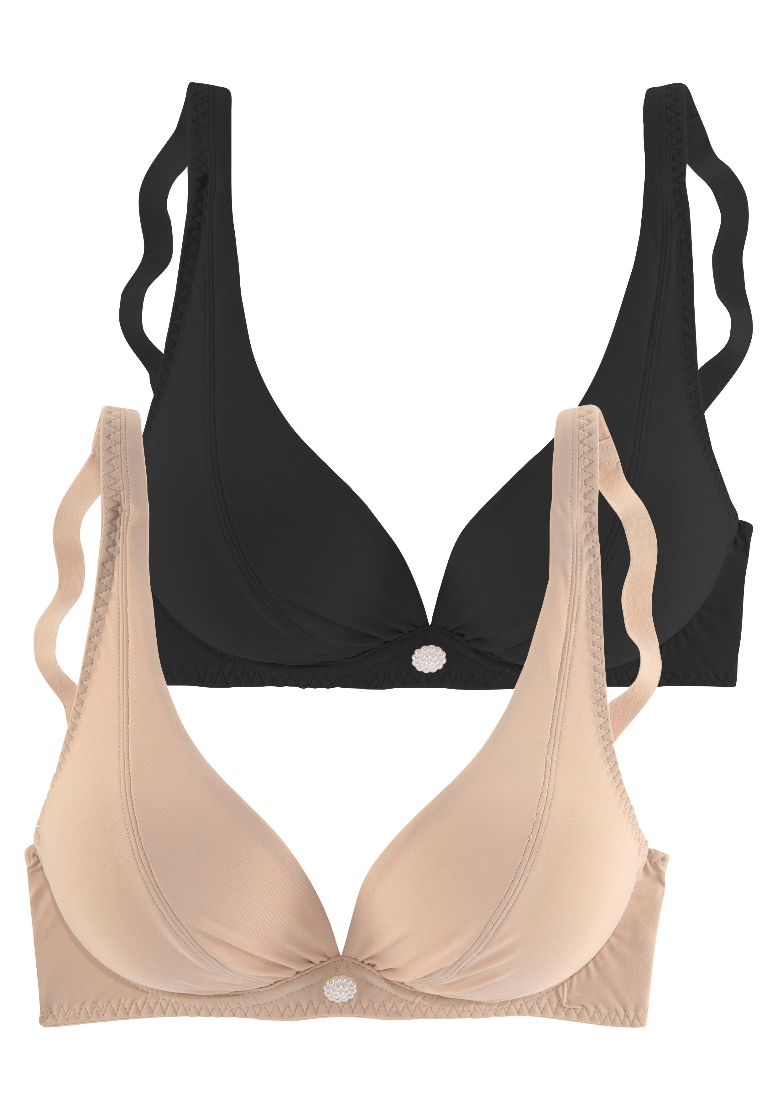 petite fleur by Lascana Bügel-BH (Packung, 2 Stück) für ein tiefes Dekolleté – Bild 2 von 5