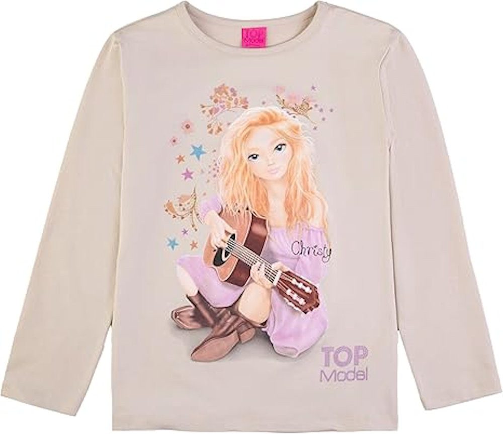 Top Model Langarmshirt Top Model Langarmshirt Shirt Christy oatmeal beige (1-tlg)