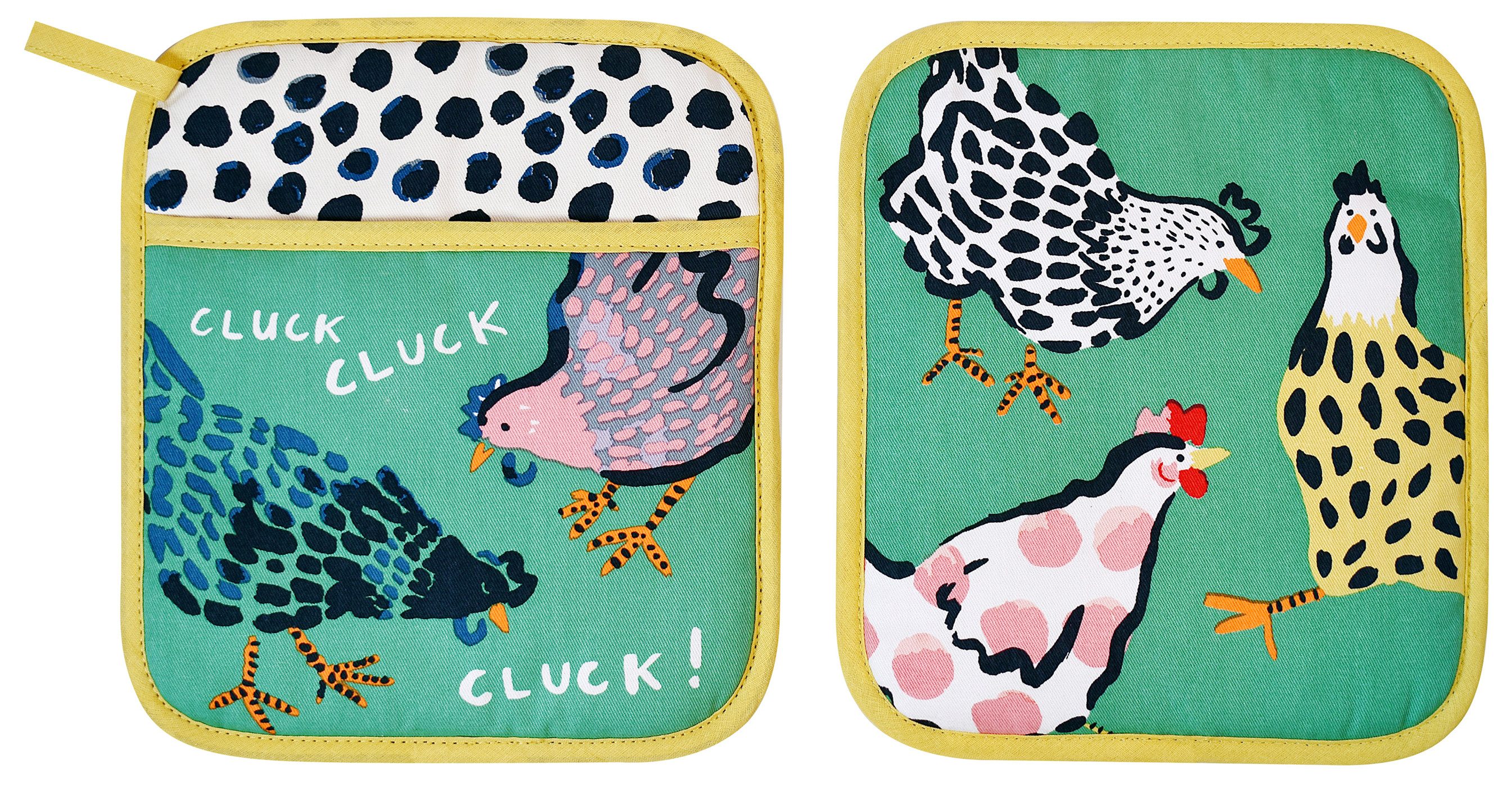 Ulster Weavers Topflappen Chick Chicken, (1-tlg., 1-teilig), 1x Topflappen hitzebeständig wattiert Pfannen Untersetzer ca.21x21cm