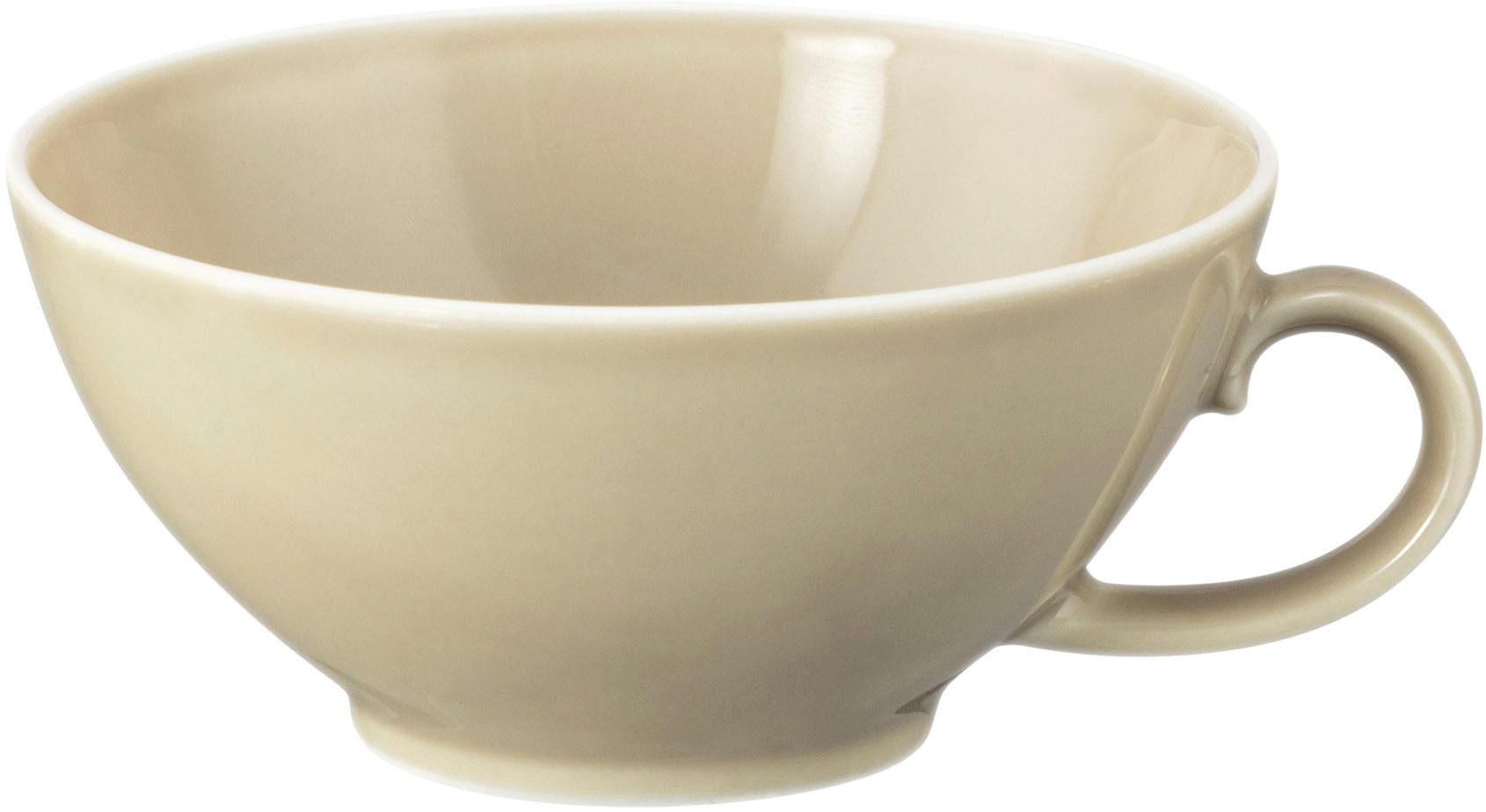 Seltmann Weiden Teeservice Geschirr-Set Beat (18-tlg), 6 Personen, Porzellan, Teller, Tassen, Untertassen, Rillendekor, 18 Teile, für 6 Personen