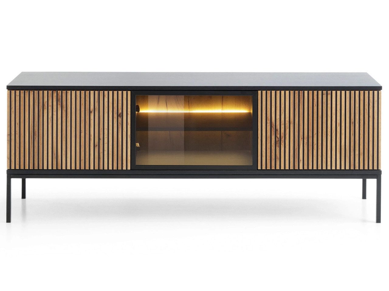 GrainGold TV-Schrank DEO mit LED, Griffloss, Push-To-Open - 154x39x56 cm - günstig online kaufen