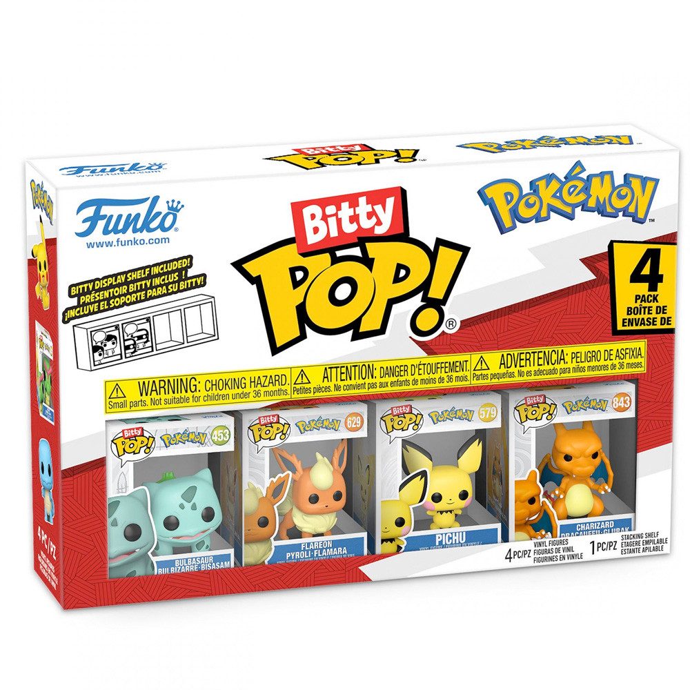 Funko Actionfigur Funko Bitty POP! Pokemon 4er Pack (zufällige Auswahl), 3 cm