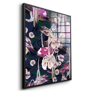 DOTCOMCANVAS® Acrylglasbild Koi Pond Purple - Acrylglas, Acrylglasbild Koi Pond Purple Fische Kois abstrakt schwarz Wandbild