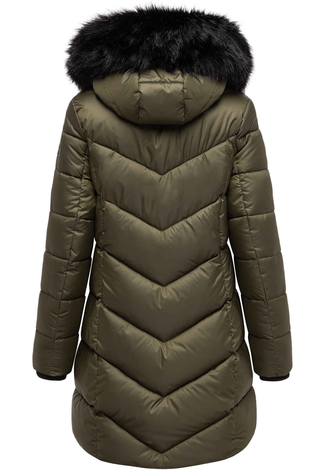 REPUBLIX Winterjacke ANAYA Damen Gefütterte Dicke Glanz Winter Jacke Mantel Parka mit Kapuze – Bild 3 von 3