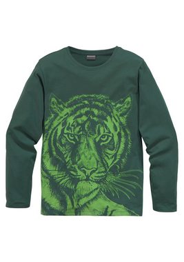 KIDSWORLD Langarmshirt NEON TIGER, starker Druck für Jungen